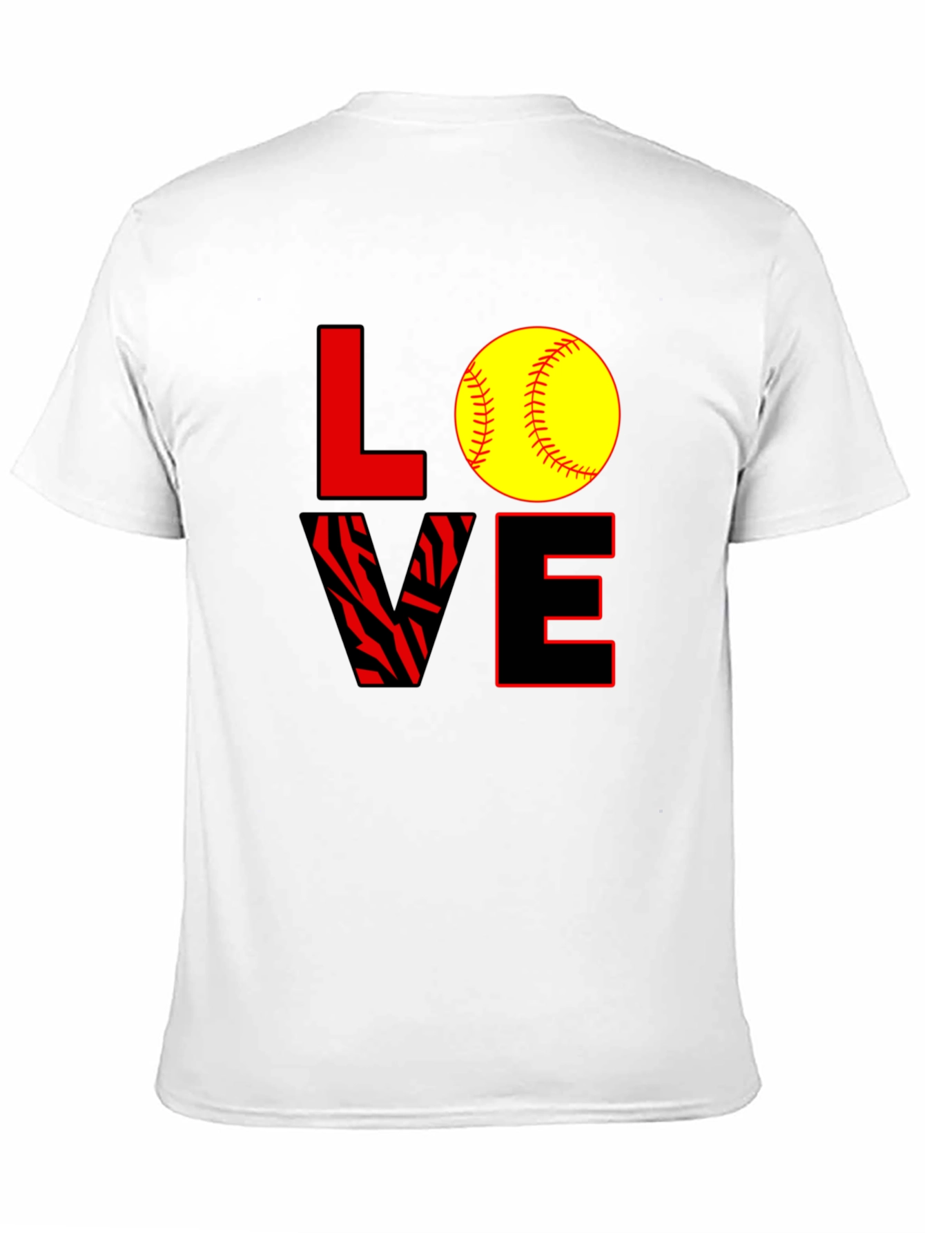 Love Softball Graphic Tee - Black