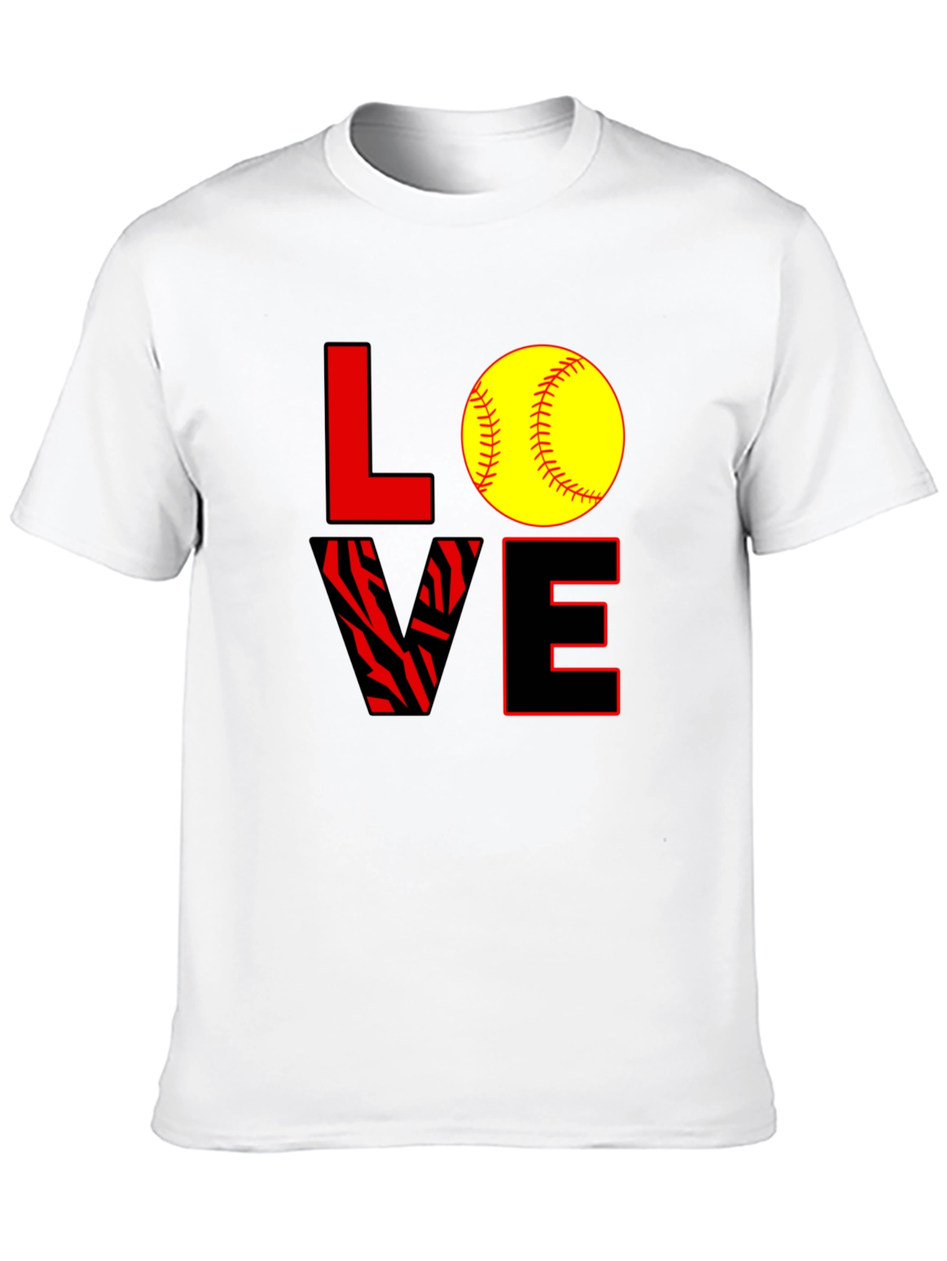 Love Softball Graphic Tee - Black