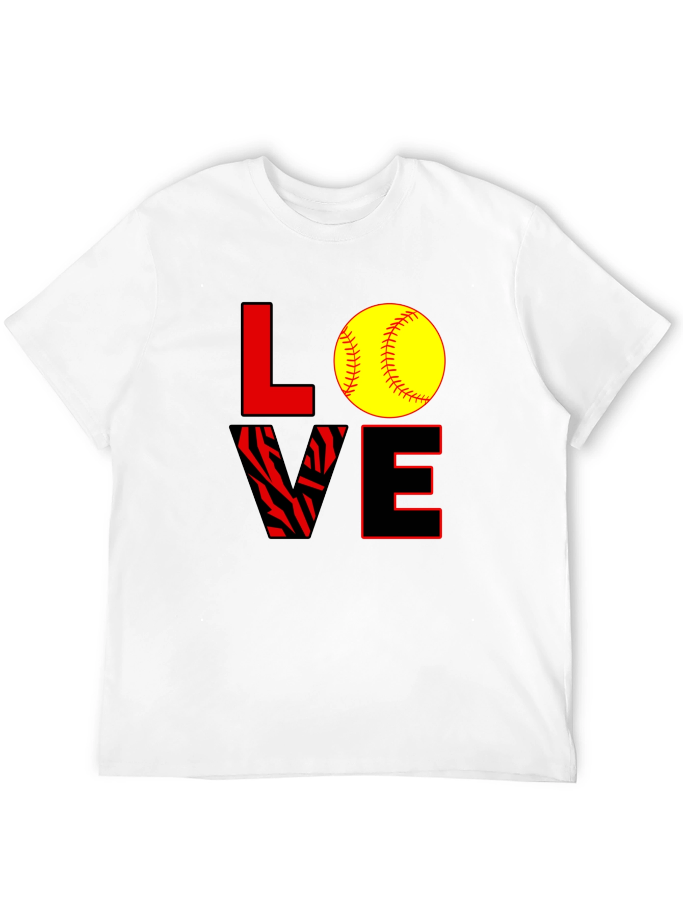 Love Softball Graphic Tee - Black
