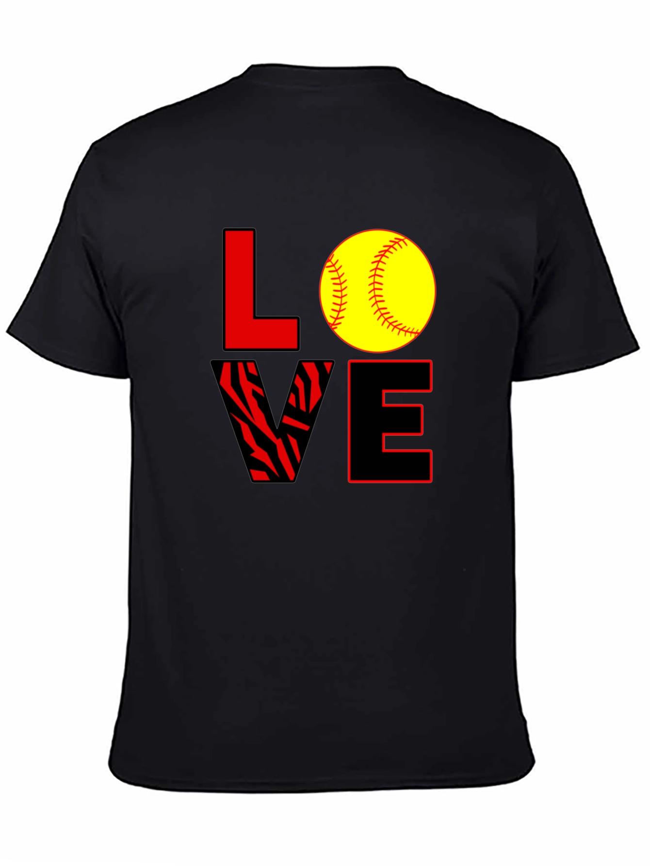 Love Softball Graphic Tee - Black