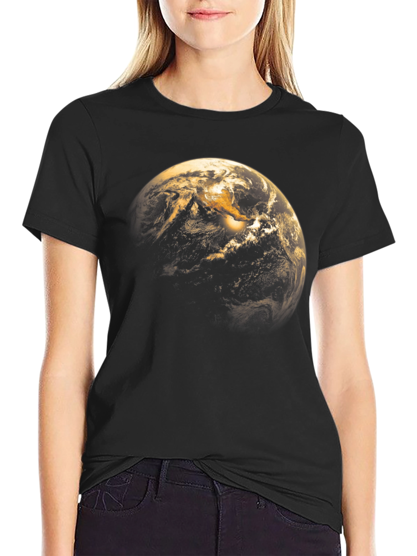 Earth Graphic T-Shirt - Black Unisex Tee