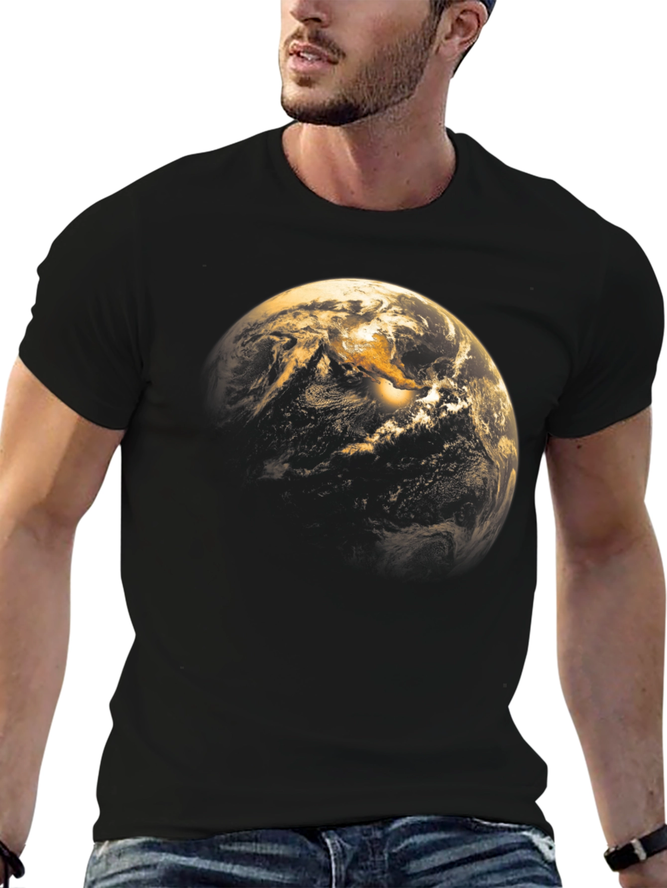 Earth Graphic T-Shirt - Black Unisex Tee