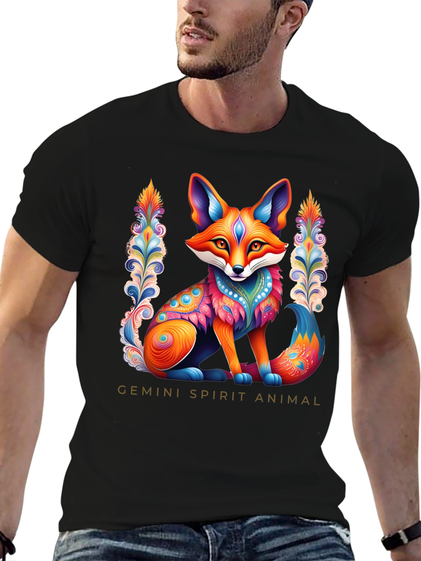 Gemini Spirit Animal Fox Graphic Tee