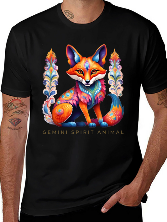 Gemini Spirit Animal Fox Graphic Tee