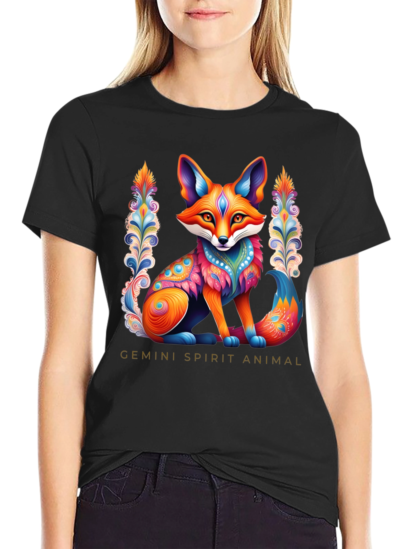Gemini Spirit Animal Fox Graphic Tee
