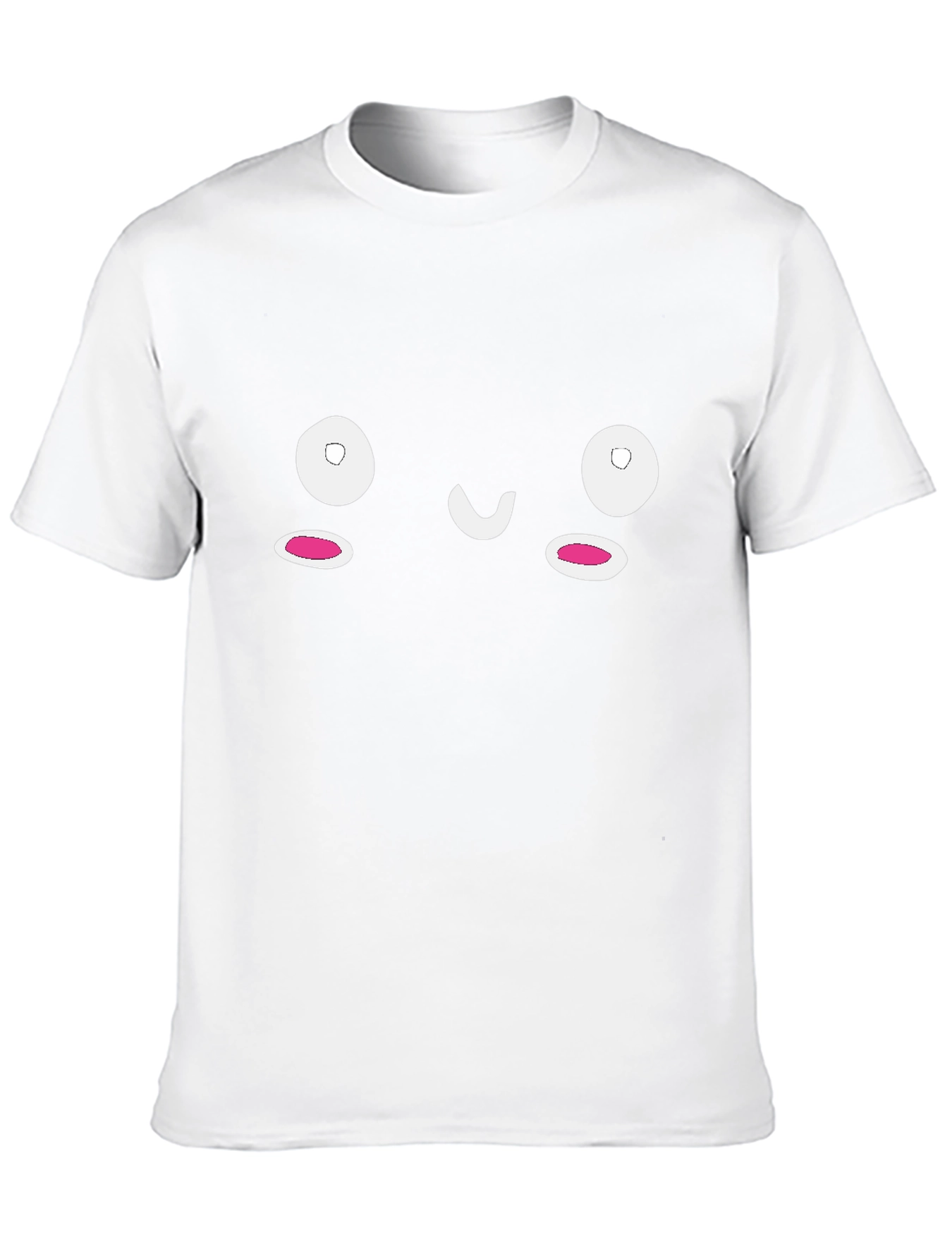 Cute Face Graphic Black T-Shirt