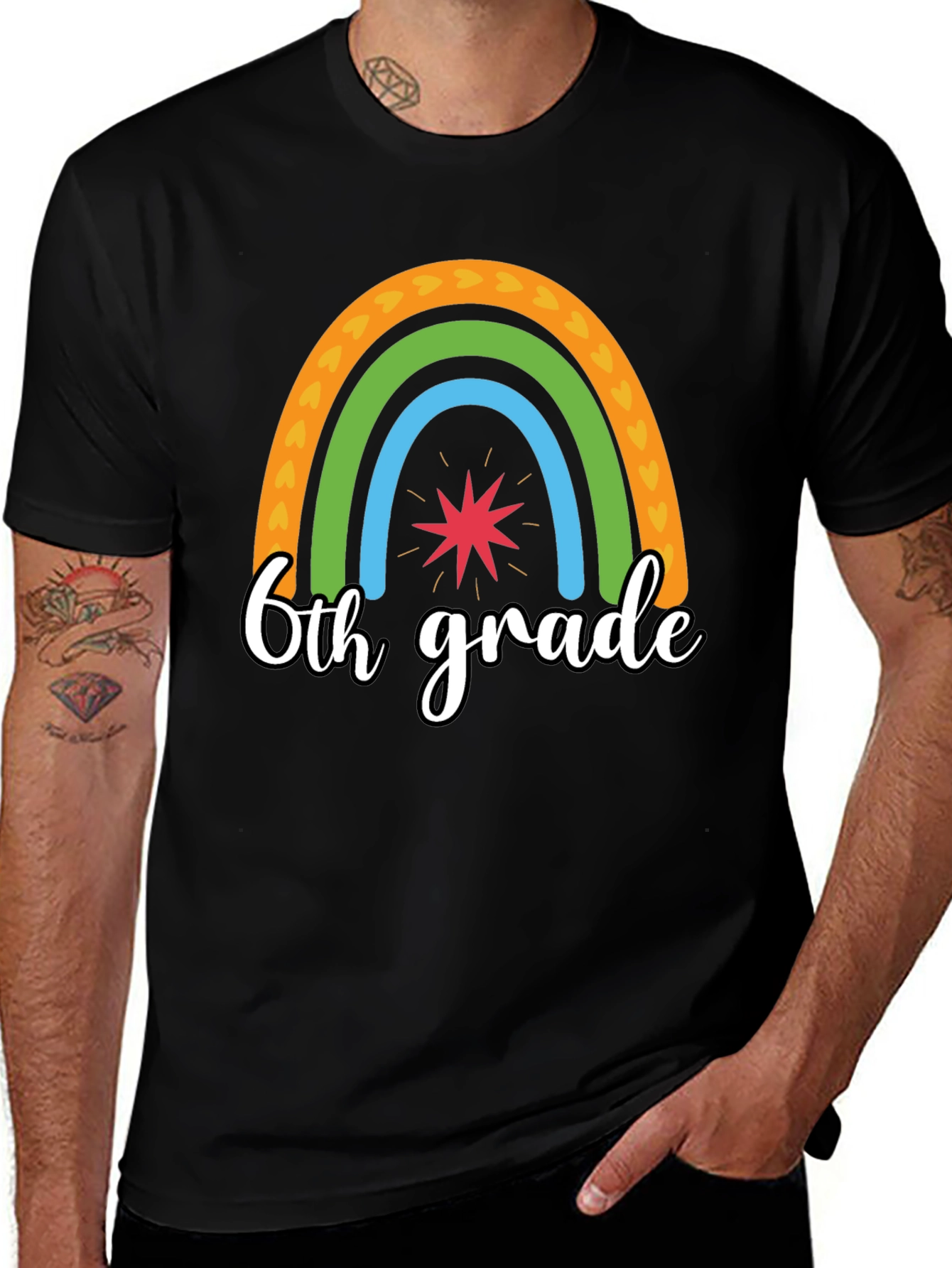 6th Grade Rainbow T-Shirt - Back to School