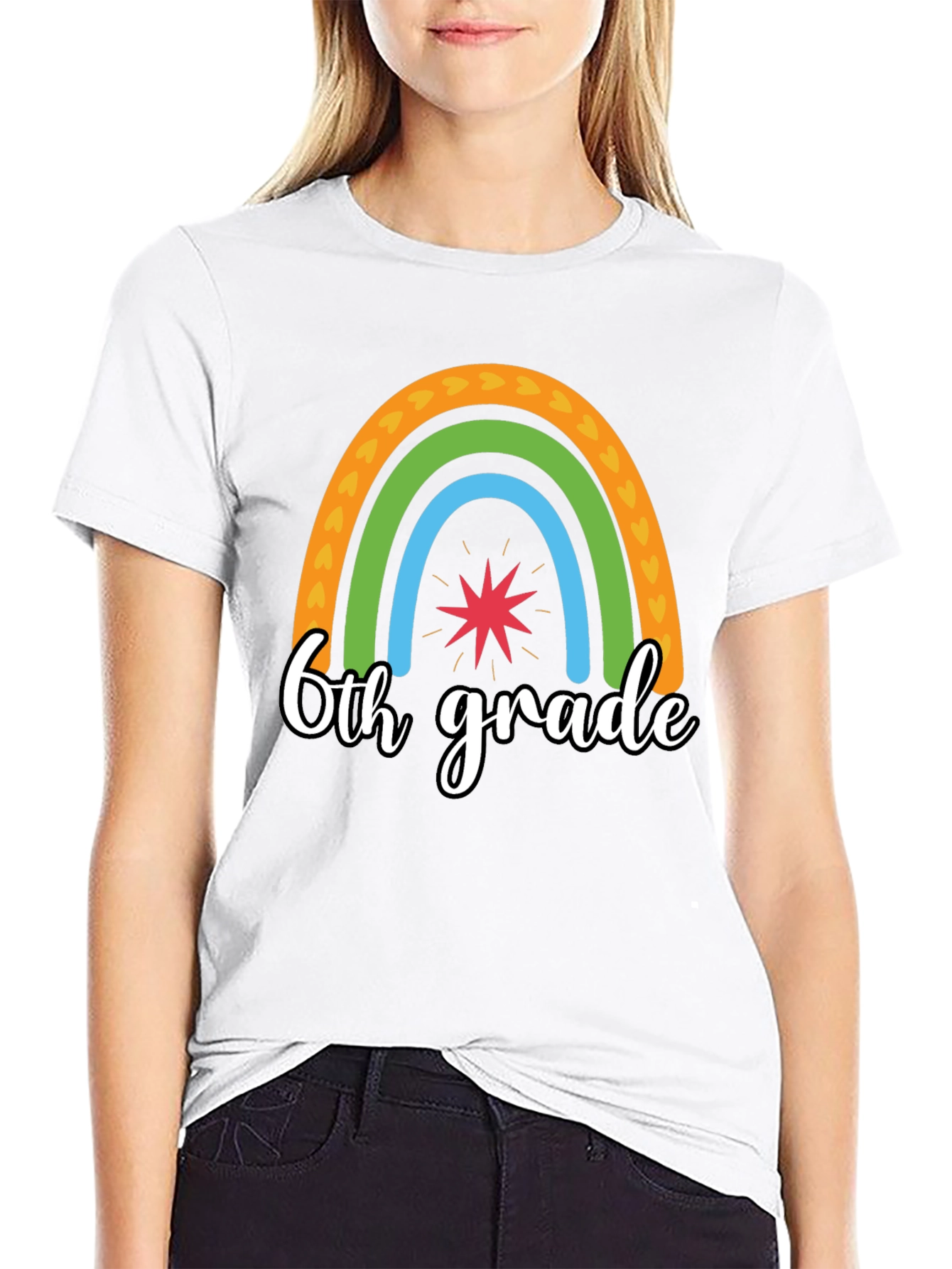 6th Grade Rainbow T-Shirt - Back to School