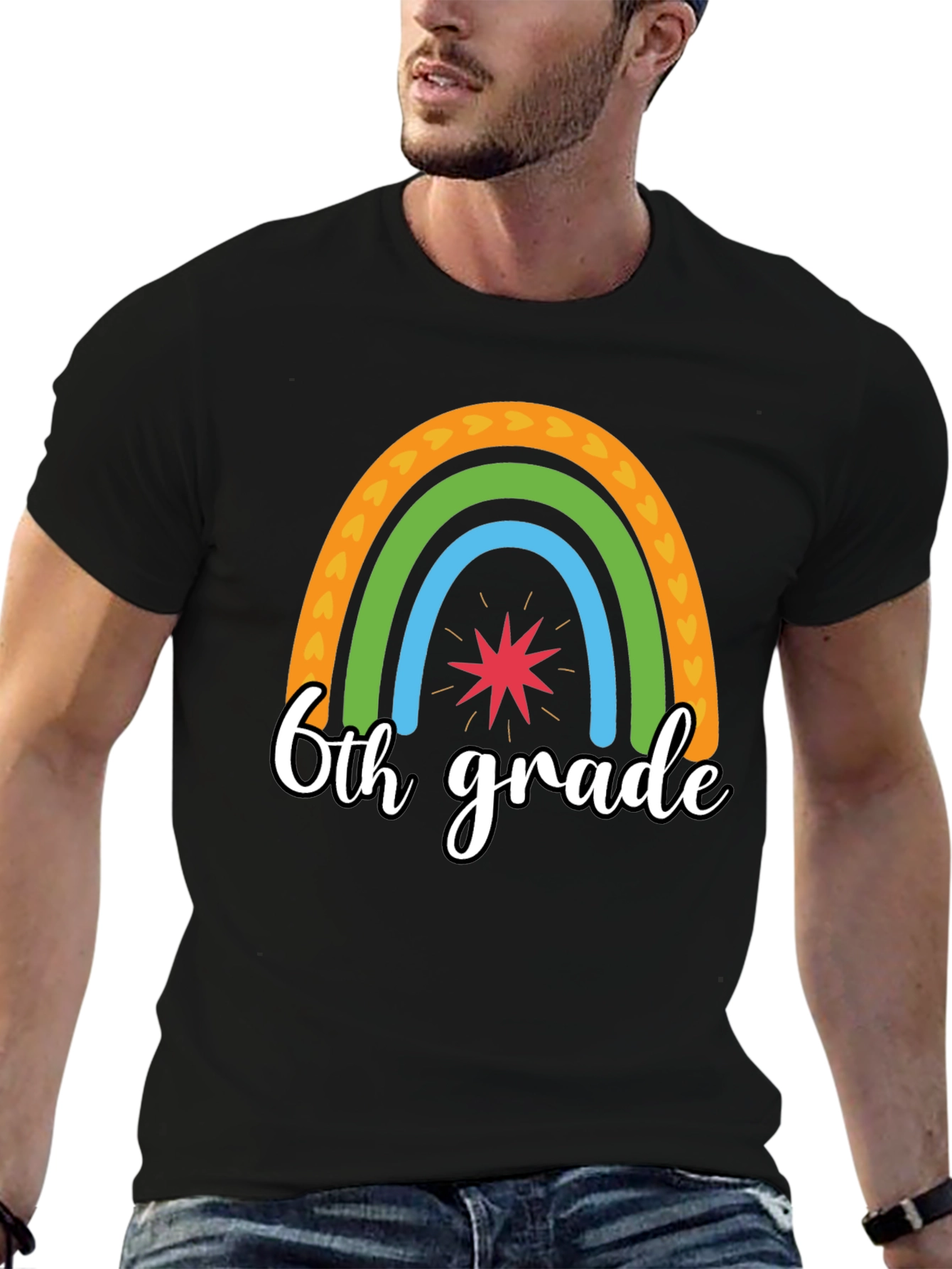 6th Grade Rainbow T-Shirt - Back to School