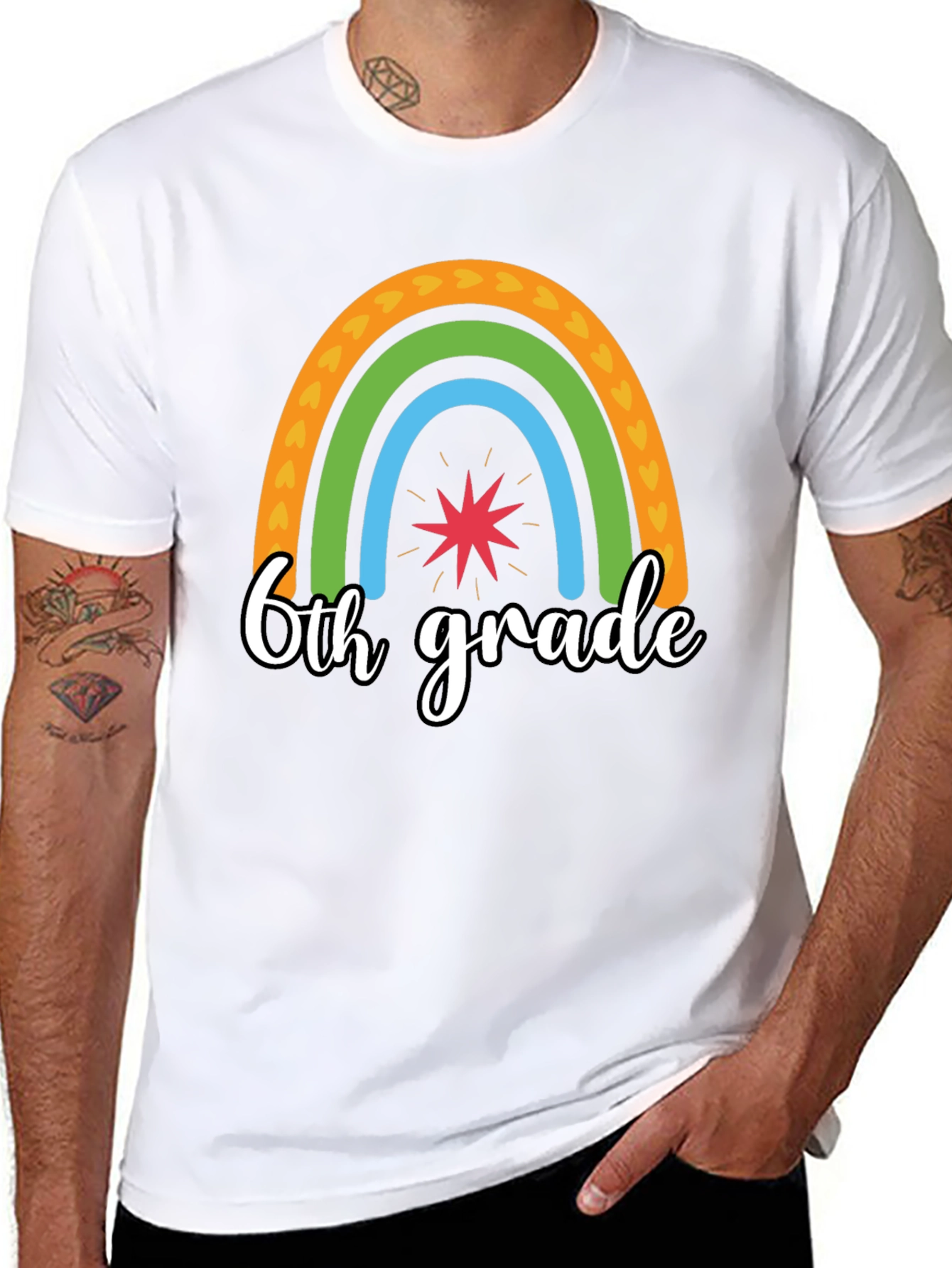 6th Grade Rainbow T-Shirt - Back to School