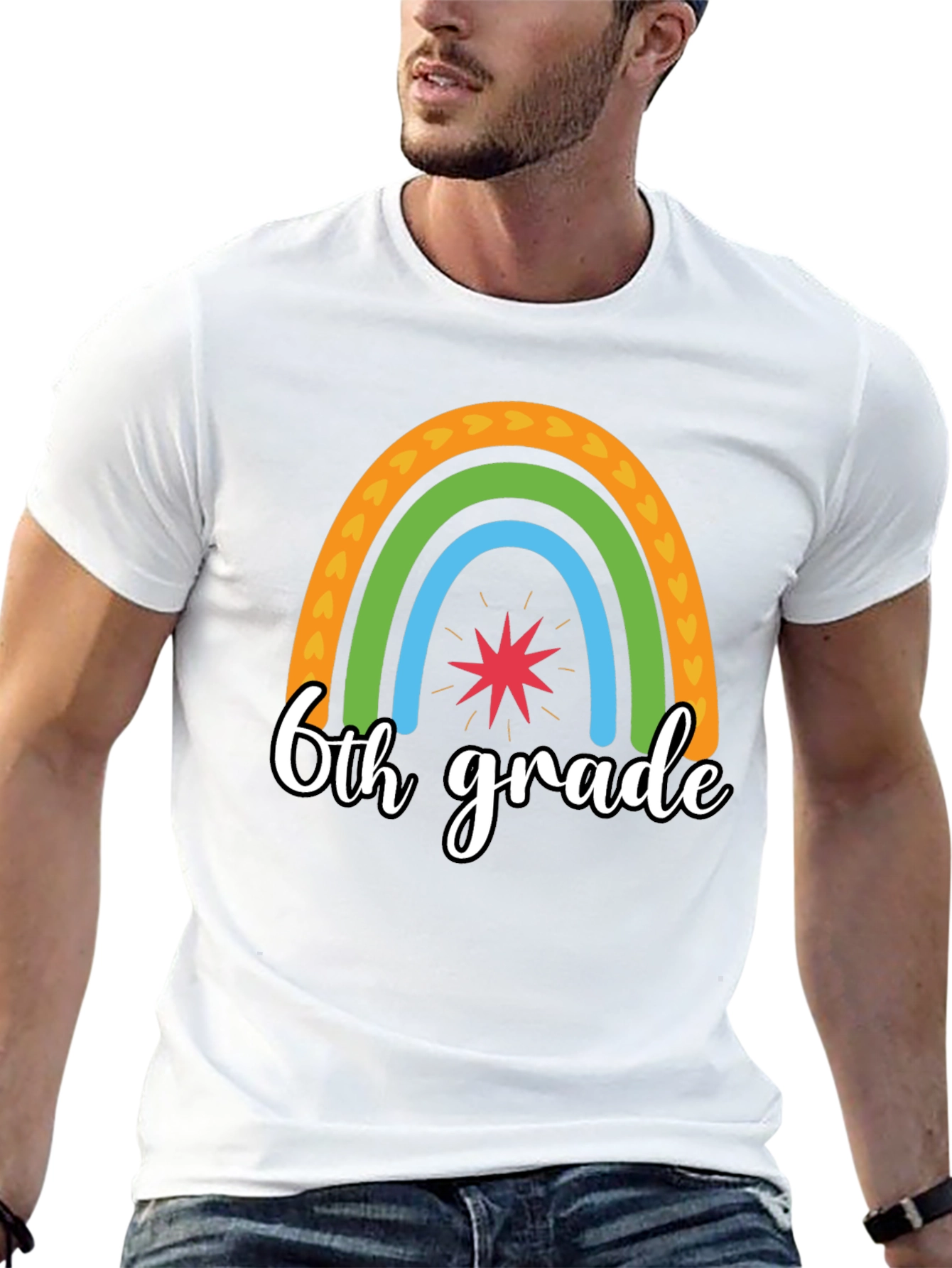 6th Grade Rainbow T-Shirt - Back to School