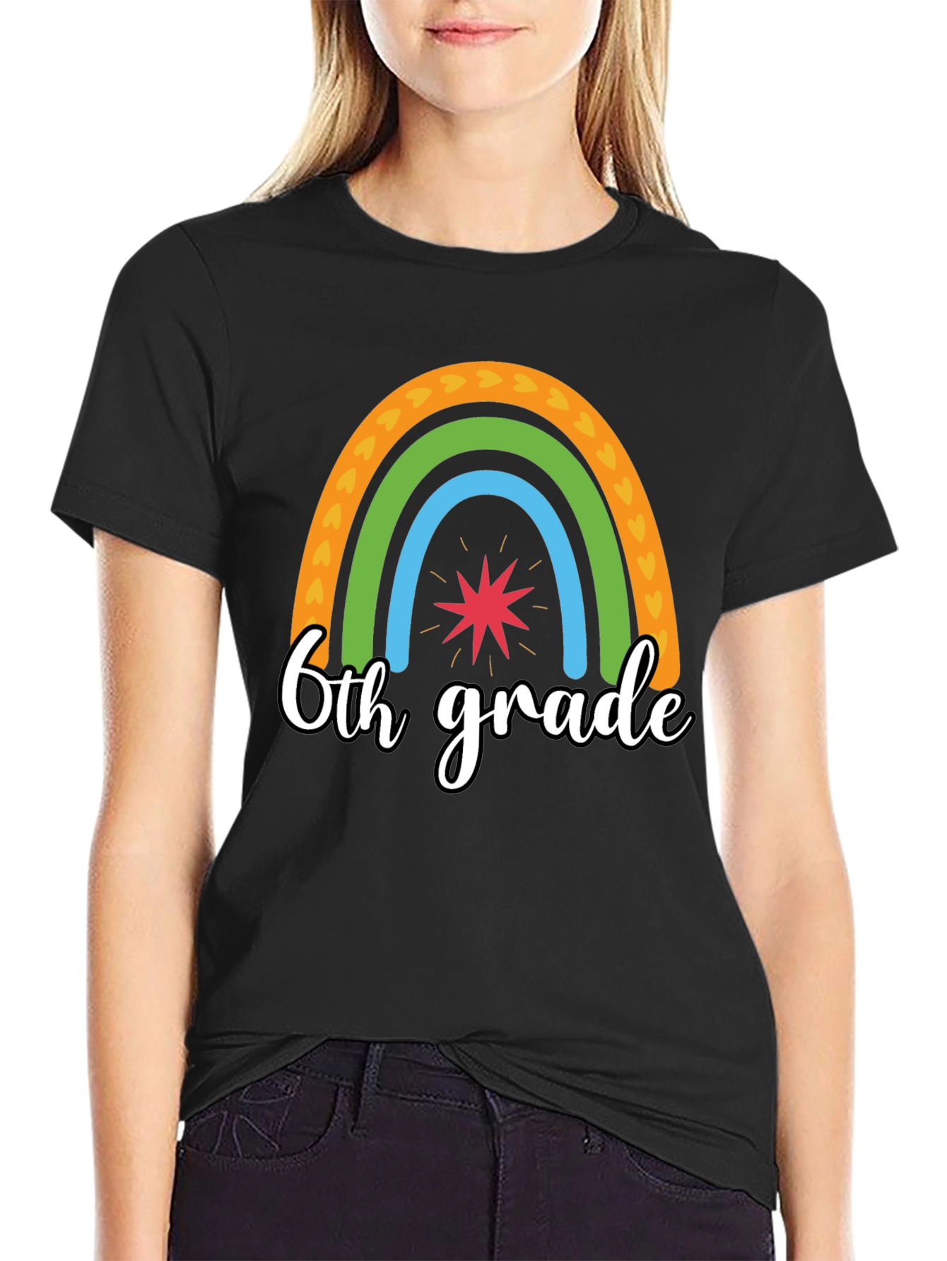 6th Grade Rainbow T-Shirt - Back to School