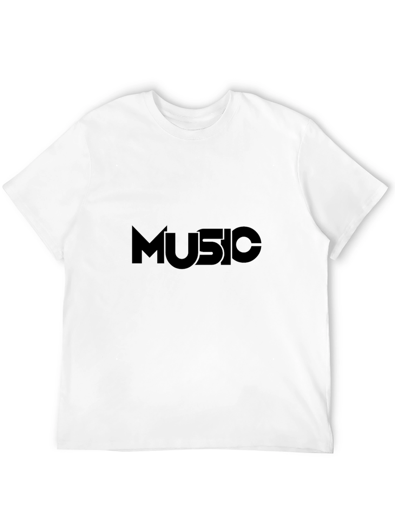 Music Graphic Tee - Black Cotton T-Shirt
