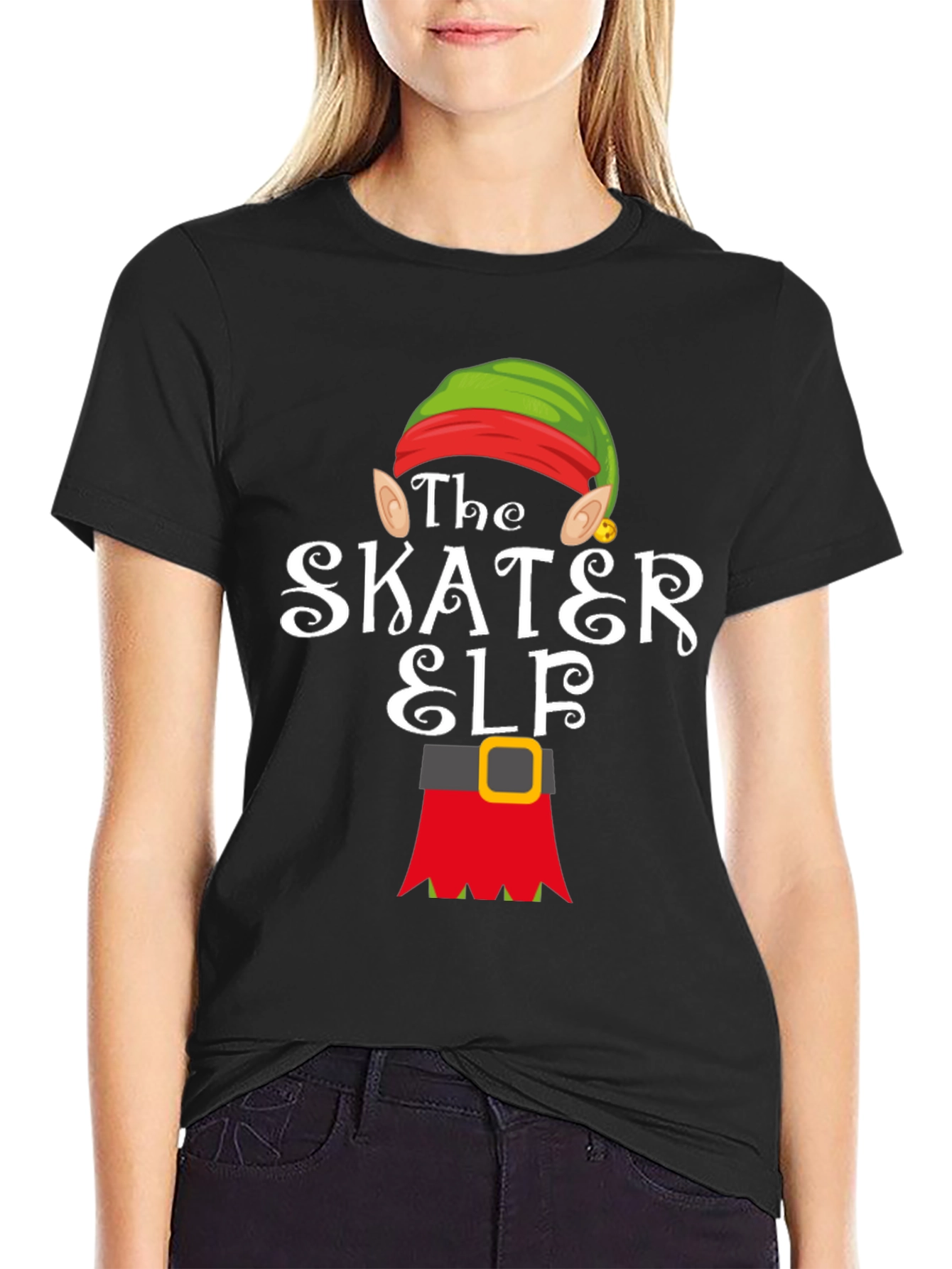 The Skater Elf T-Shirt - Holiday Fun!