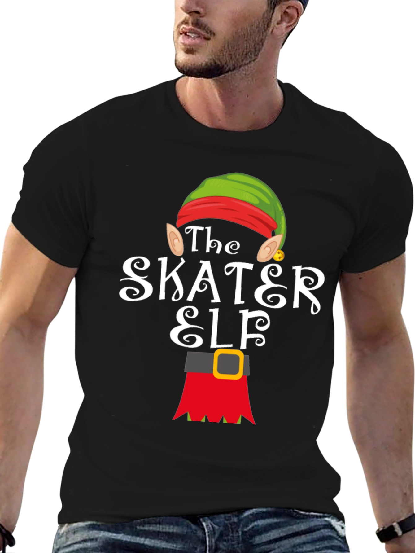 The Skater Elf T-Shirt - Holiday Fun!