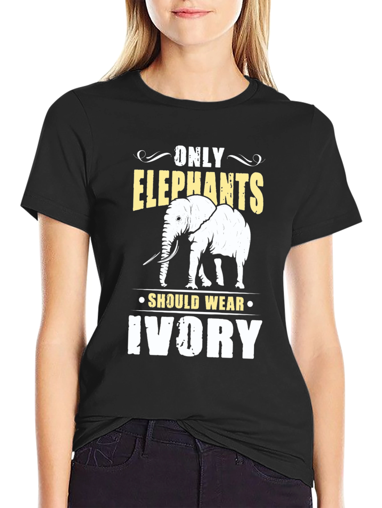 Only Elephants Should Wear Ivory Graphic T-Shirt