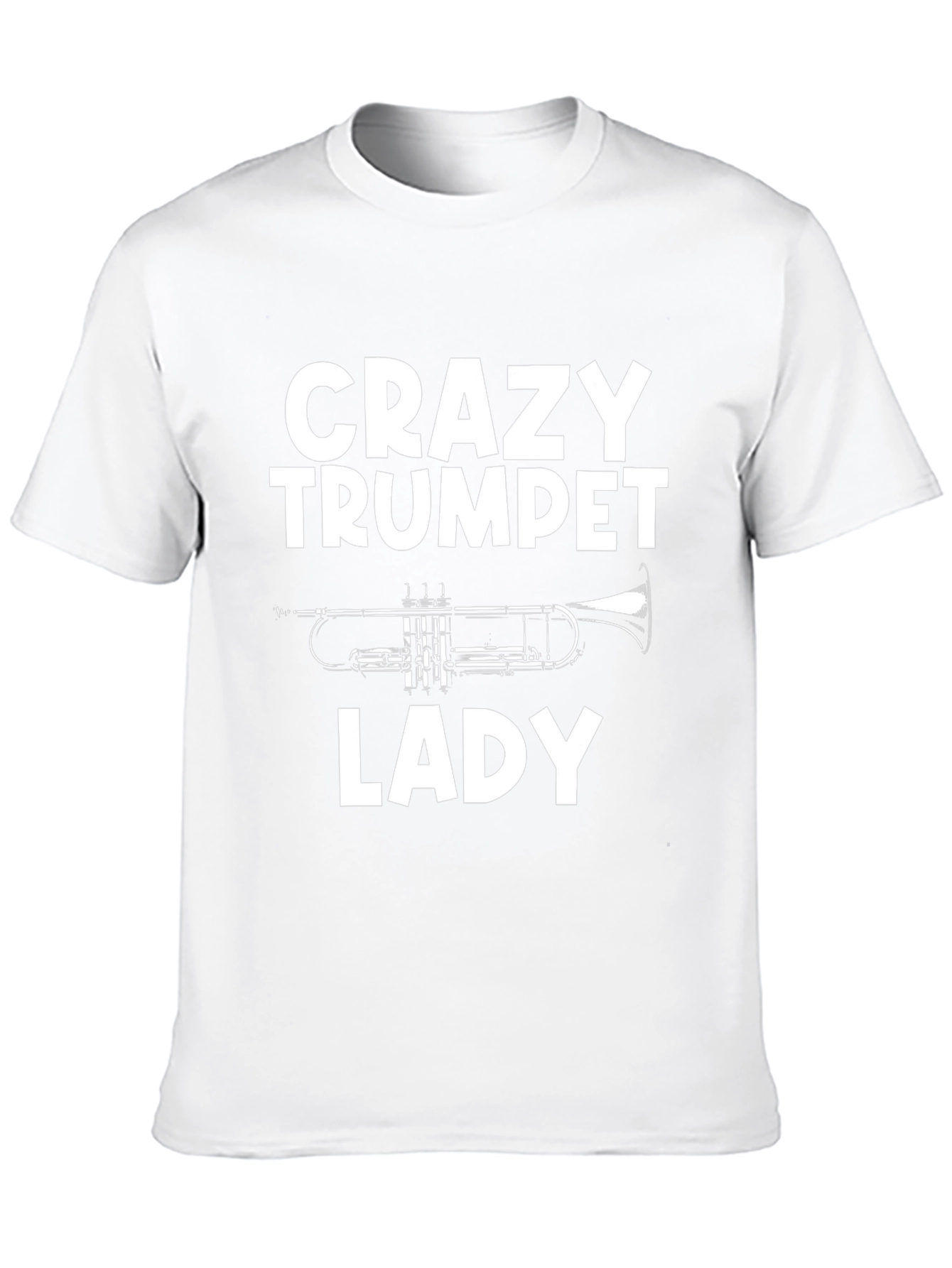 Crazy Trumpet Lady Graphic Tee - Musician T-Shirt