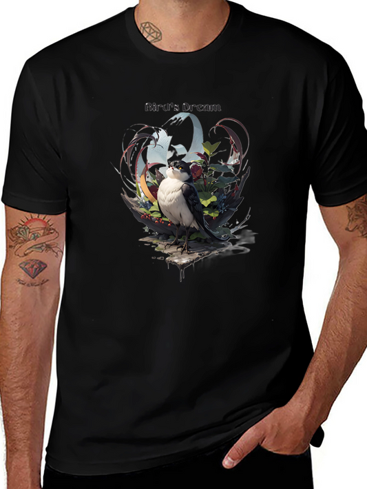 Birds Dream Graphic Tee - Stylish Nature Design