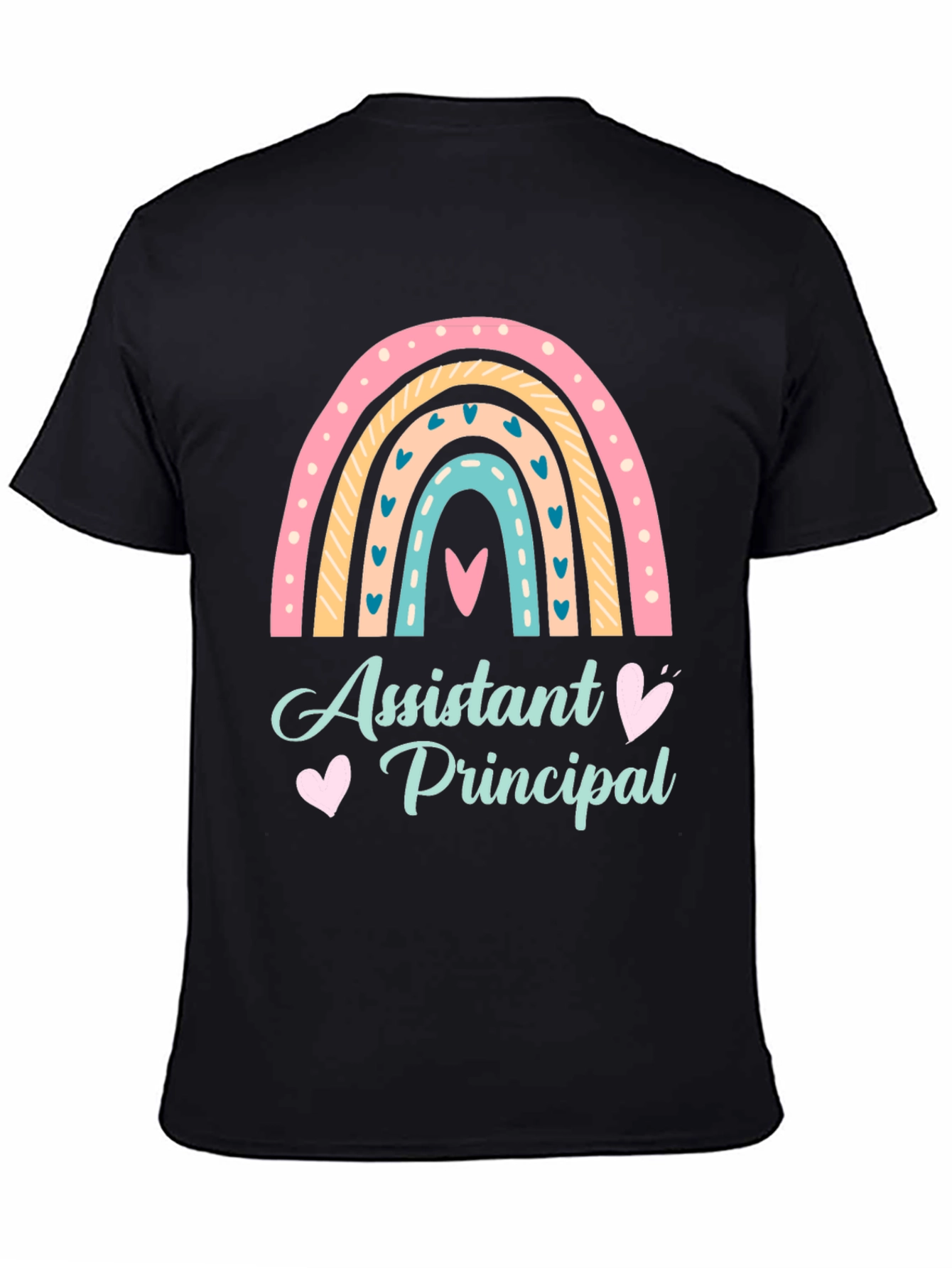 Assistant Principal Rainbow Graphic T-Shirt