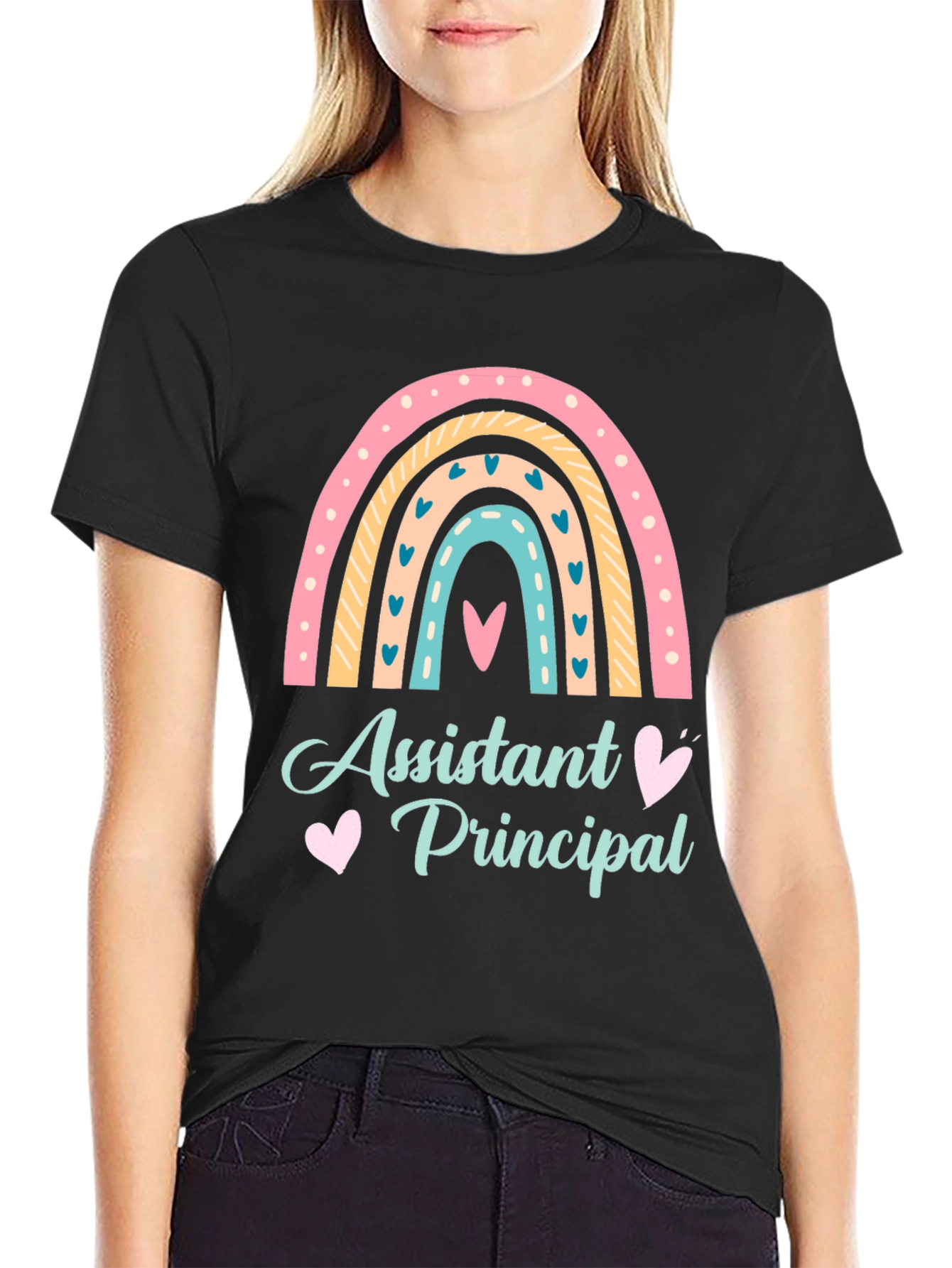 Assistant Principal Rainbow Graphic T-Shirt