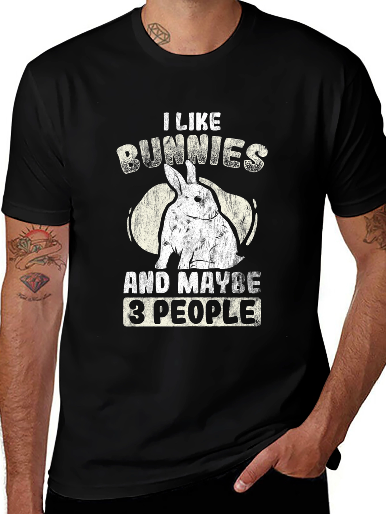 I Like Bunnies And Maybe 3 People T-Shirt