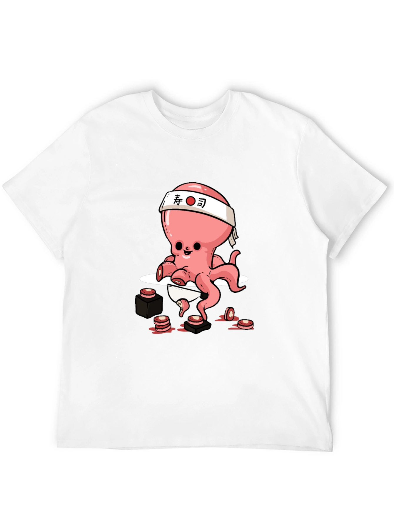 Sushi Chef Octopus Black T-shirt
