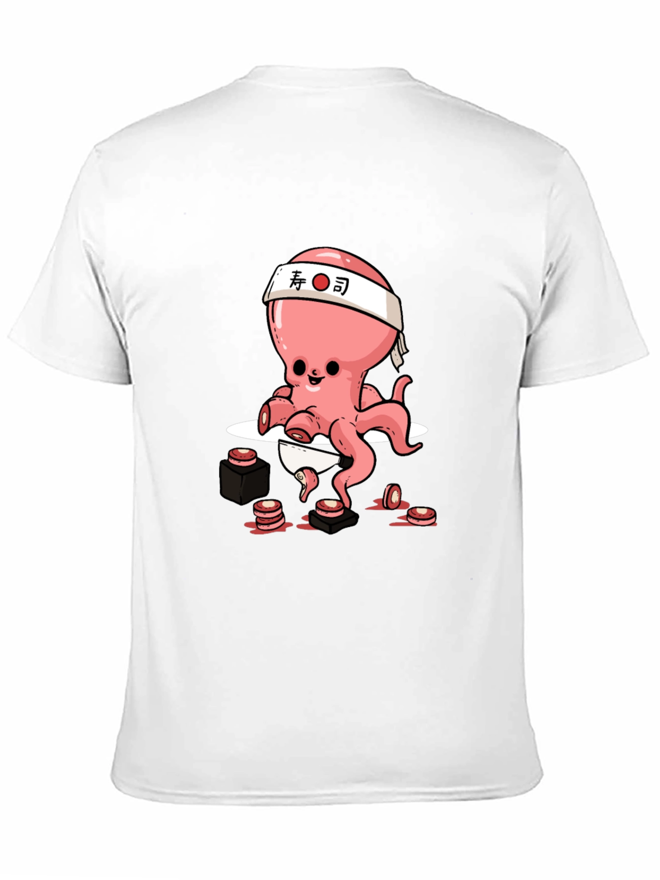 Sushi Chef Octopus Black T-shirt