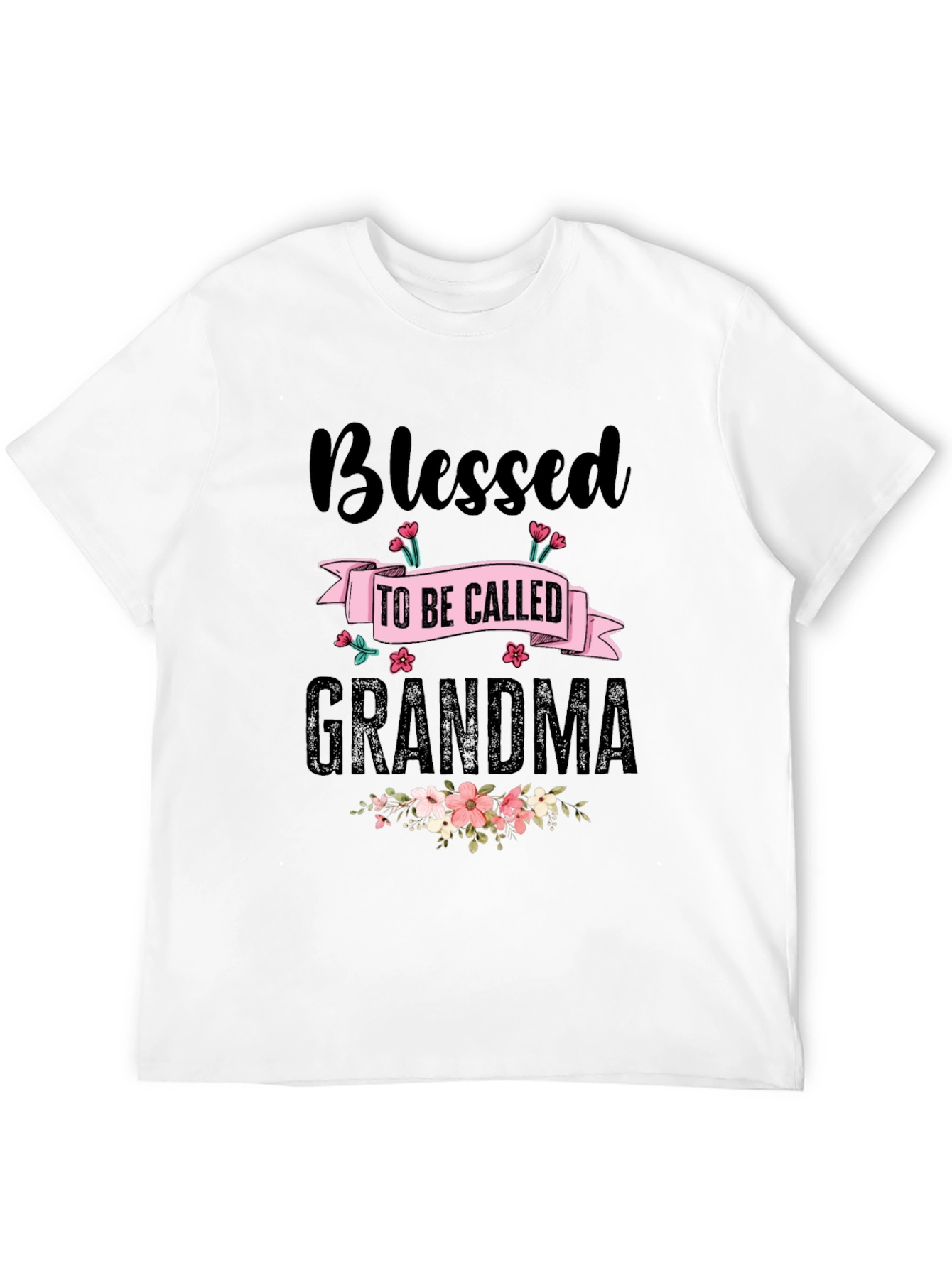 Blessed Grandma T-Shirt - Floral Design