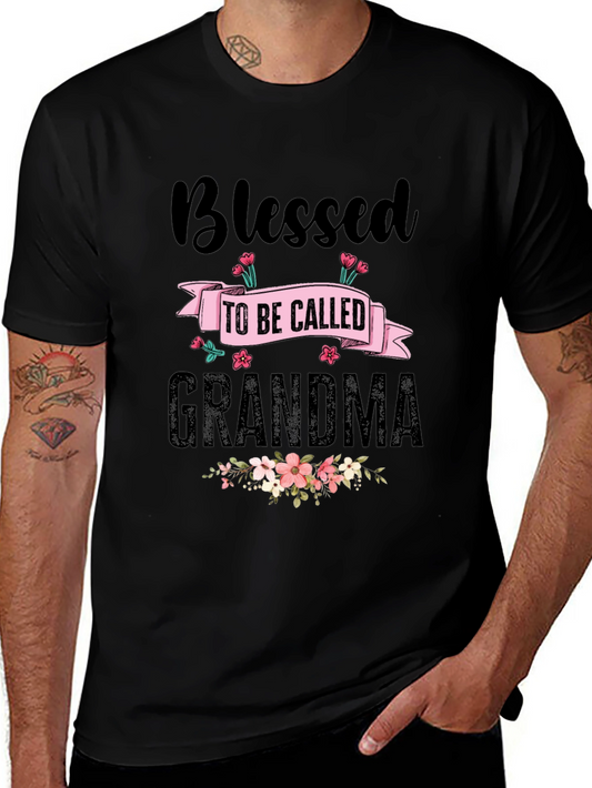 Blessed Grandma T-Shirt - Floral Design