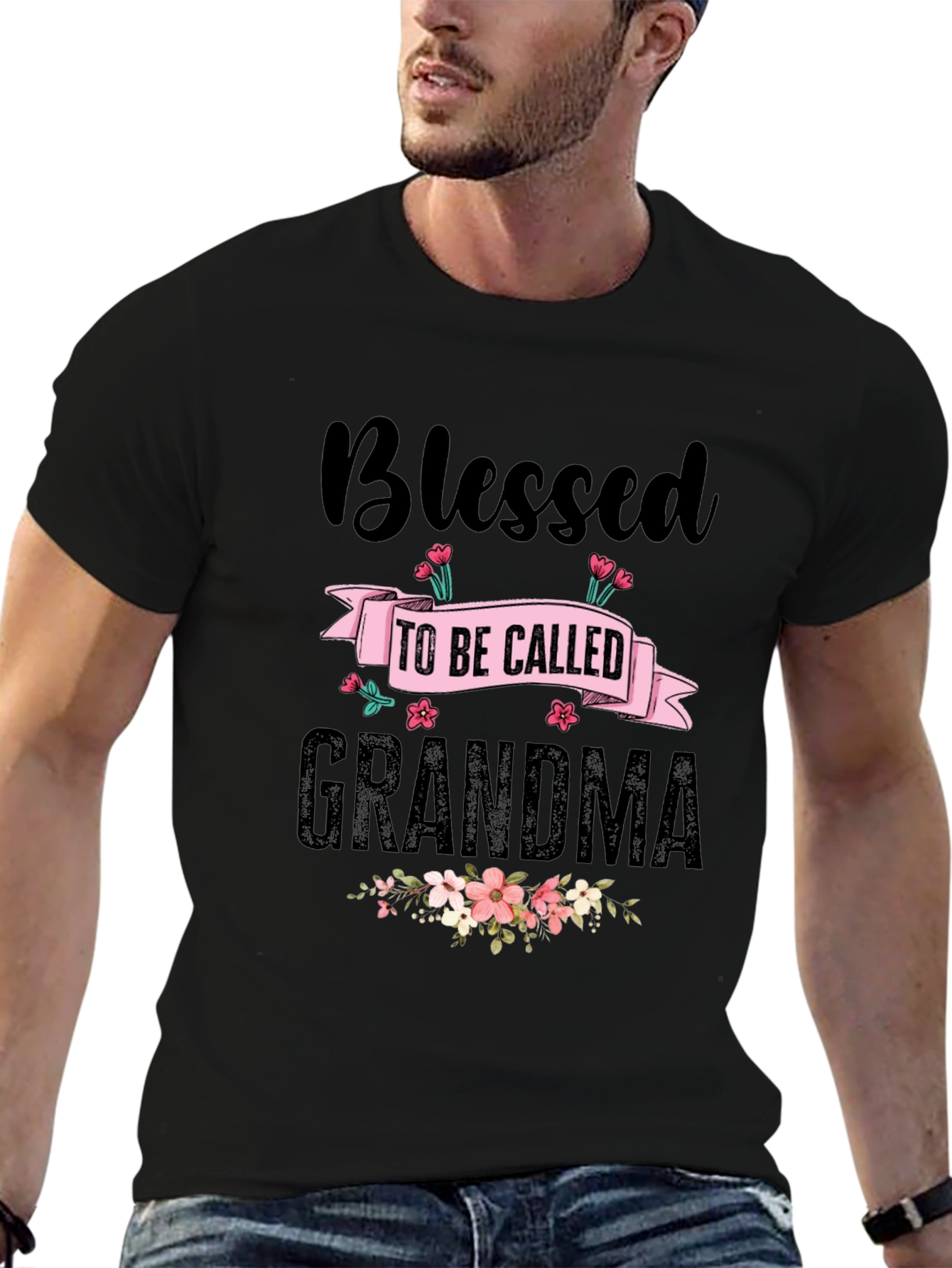 Blessed Grandma T-Shirt - Floral Design
