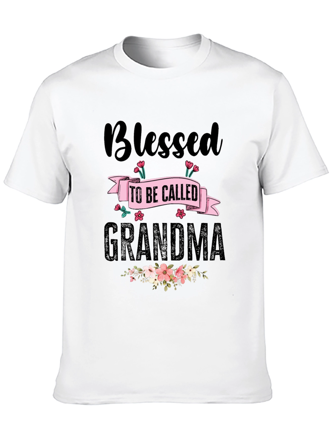 Blessed Grandma T-Shirt - Floral Design