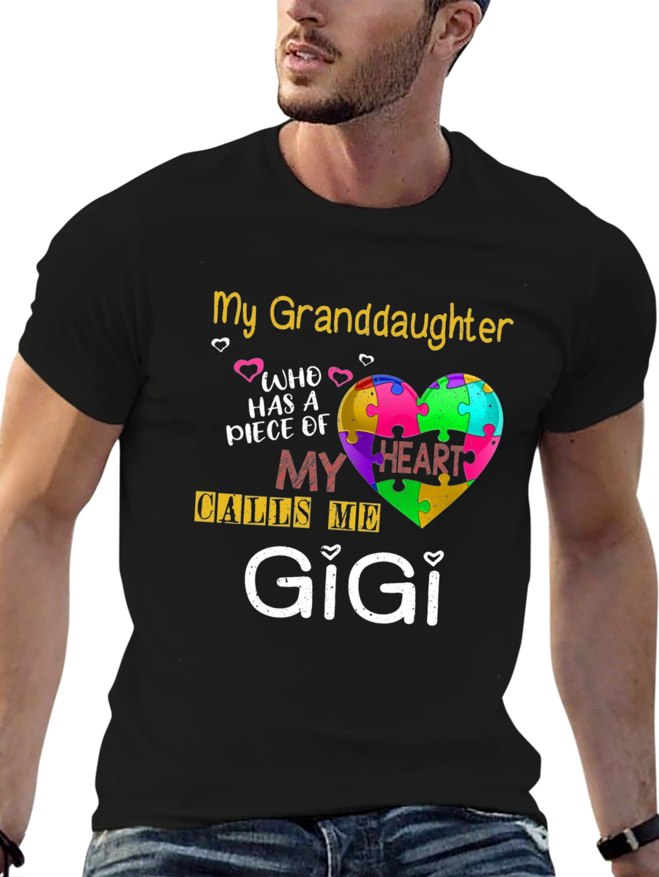 My Granddaughter Calls Me GiGi T-Shirt Autism Awareness