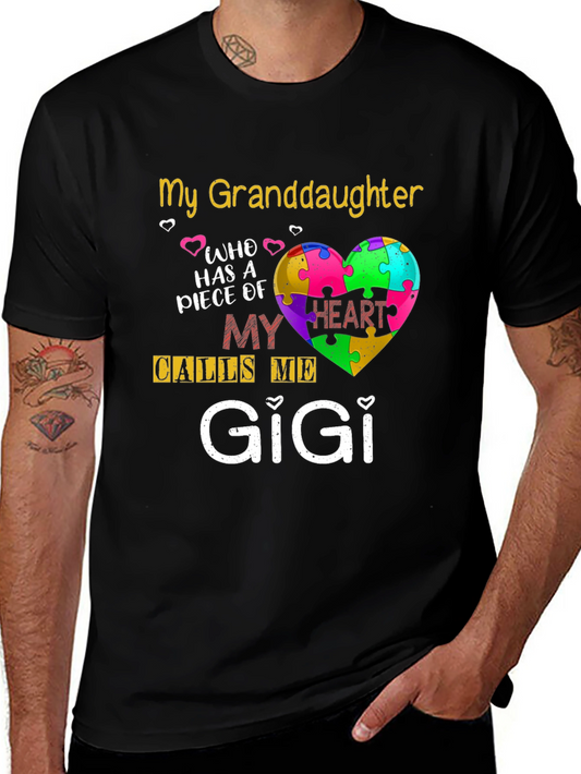 My Granddaughter Calls Me GiGi T-Shirt Autism Awareness