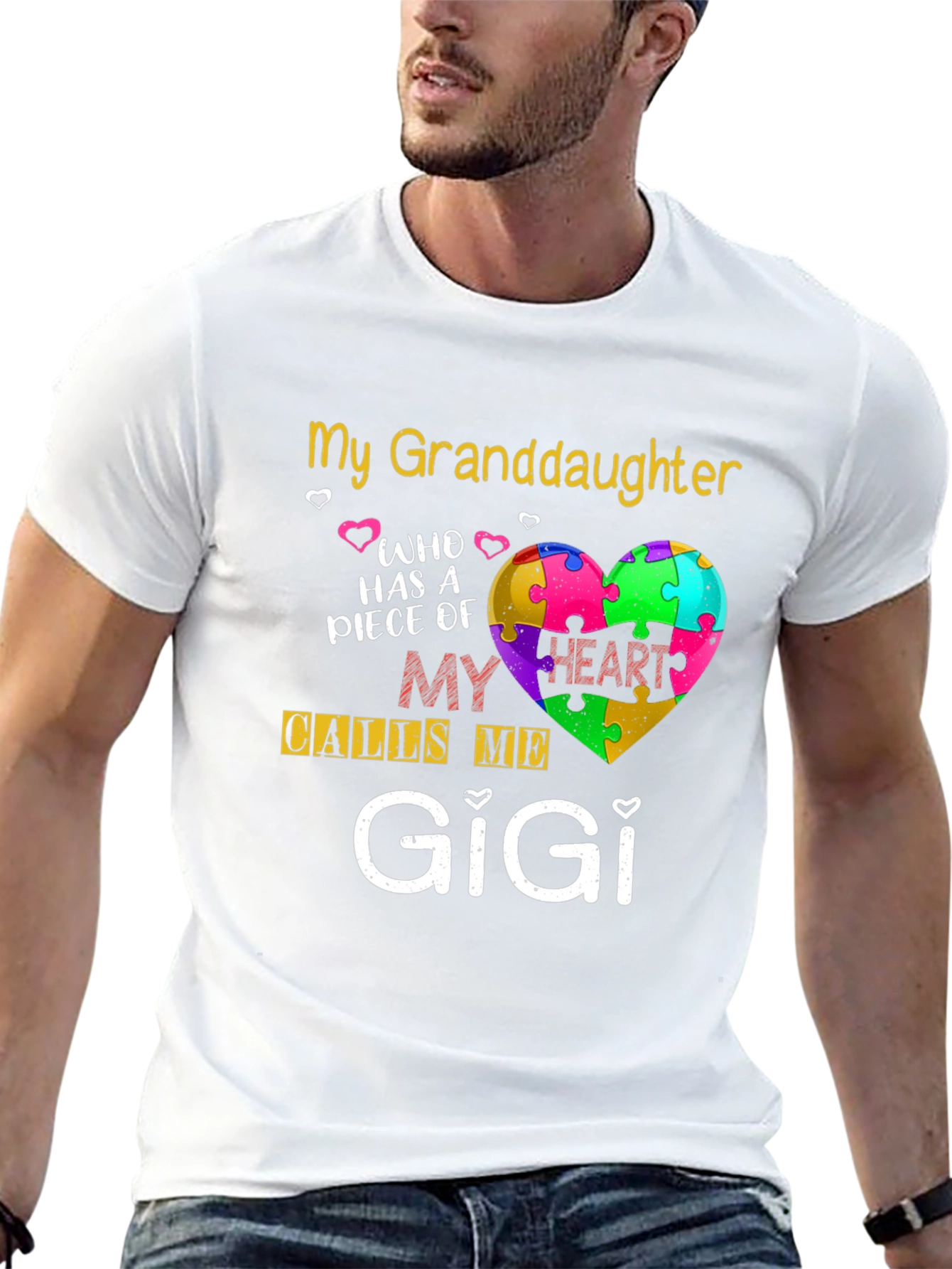 My Granddaughter Calls Me GiGi T-Shirt Autism Awareness