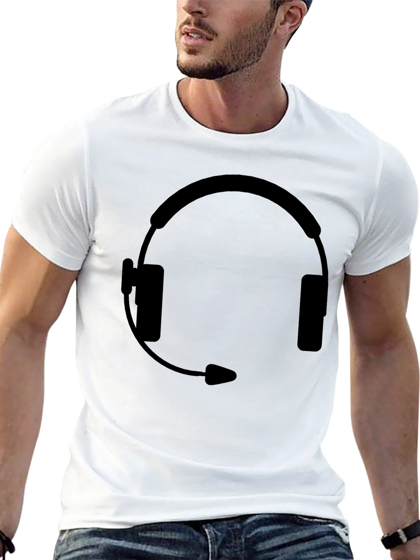 Headset Graphic Black T-Shirt