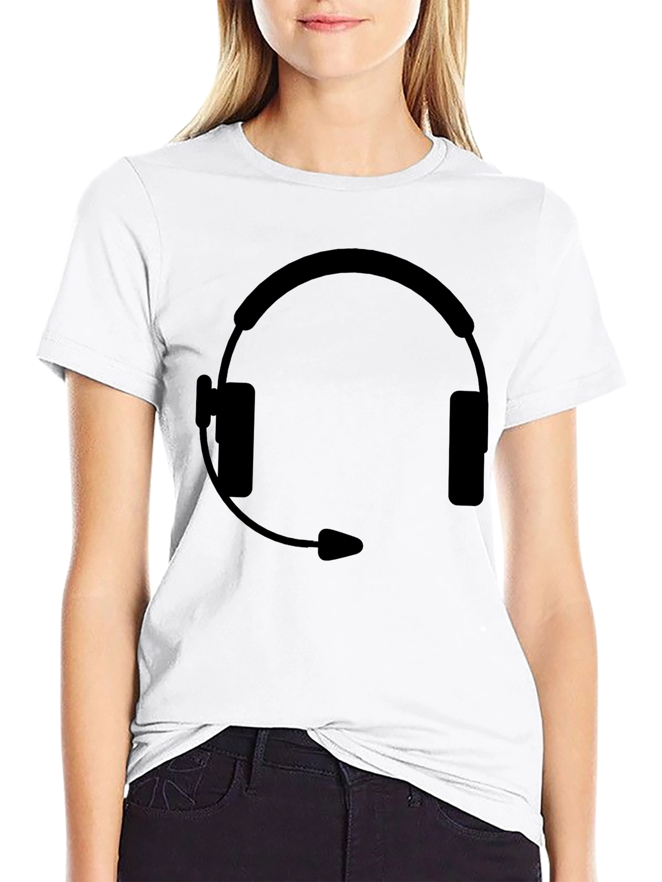 Headset Graphic Black T-Shirt