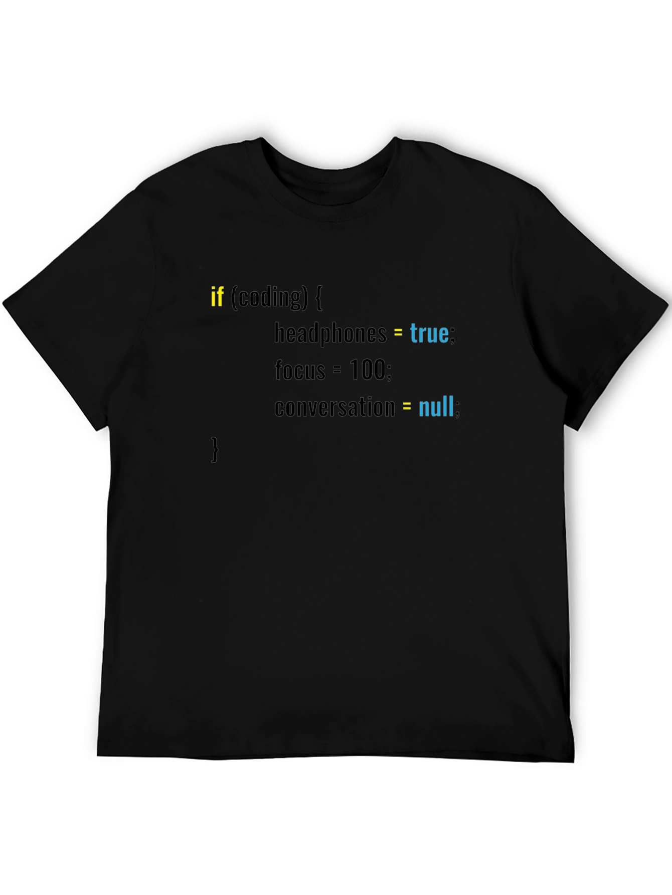 Coder T-Shirt: Headphones On Focus Max No Talk!