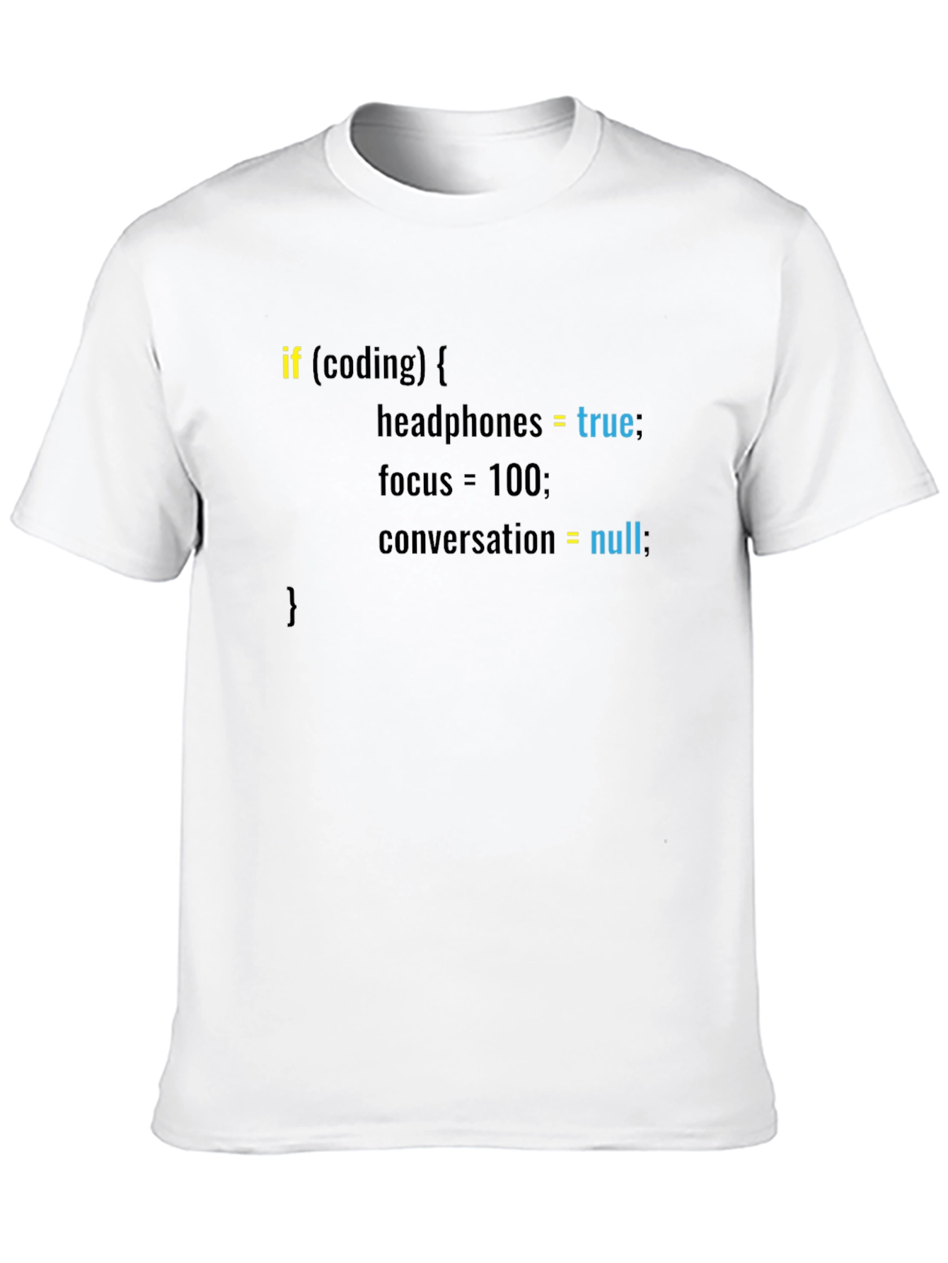 Coder T-Shirt: Headphones On Focus Max No Talk!