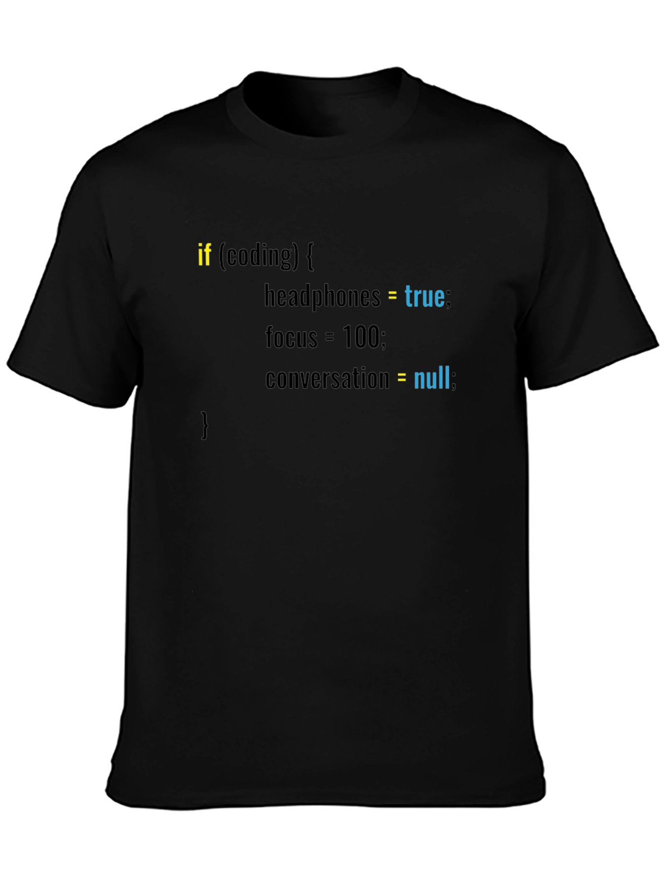 Coder T-Shirt: Headphones On Focus Max No Talk!