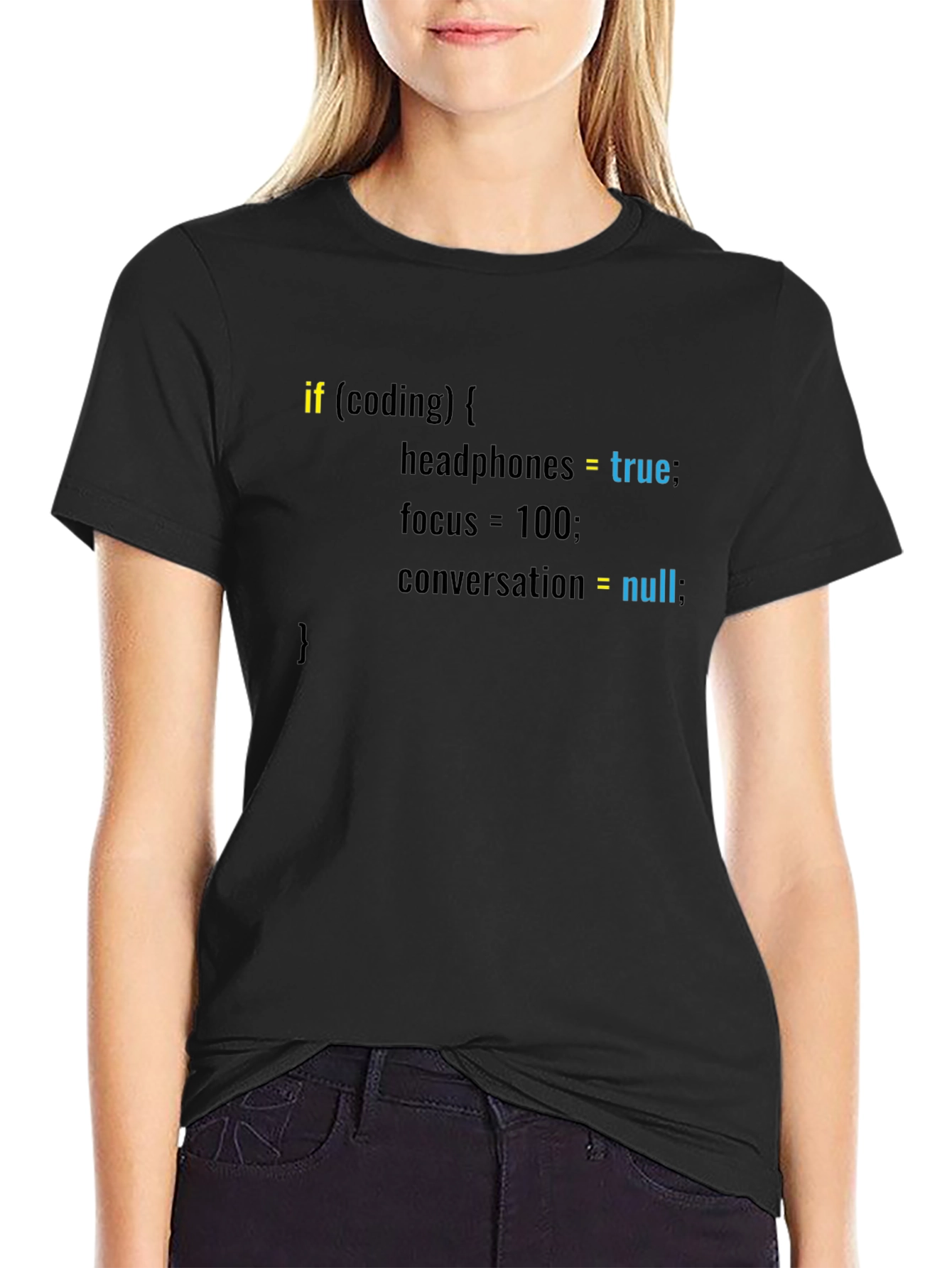 Coder T-Shirt: Headphones On Focus Max No Talk!