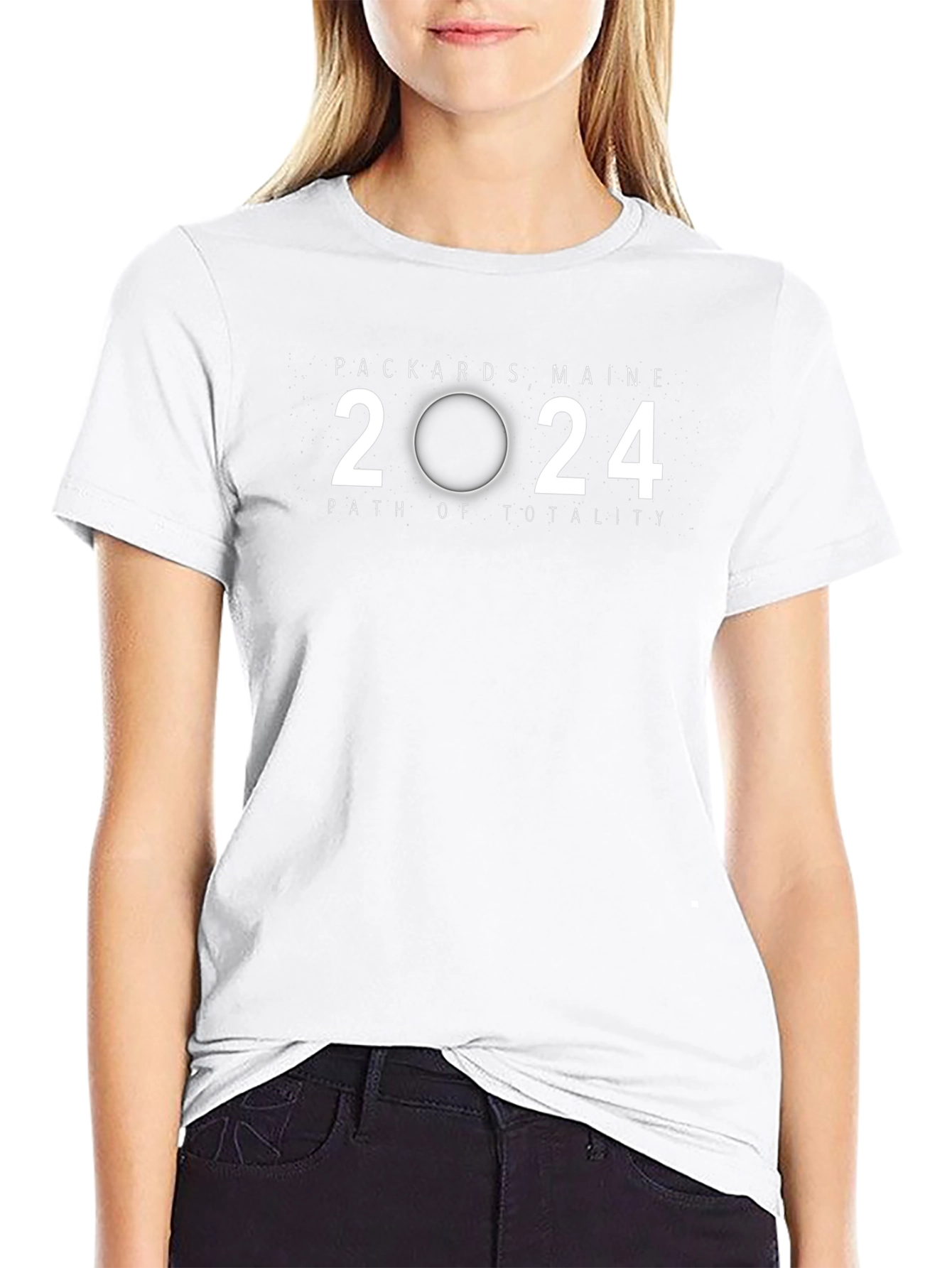 Packards Maine 2024 Path of Totality Black T-Shirt
