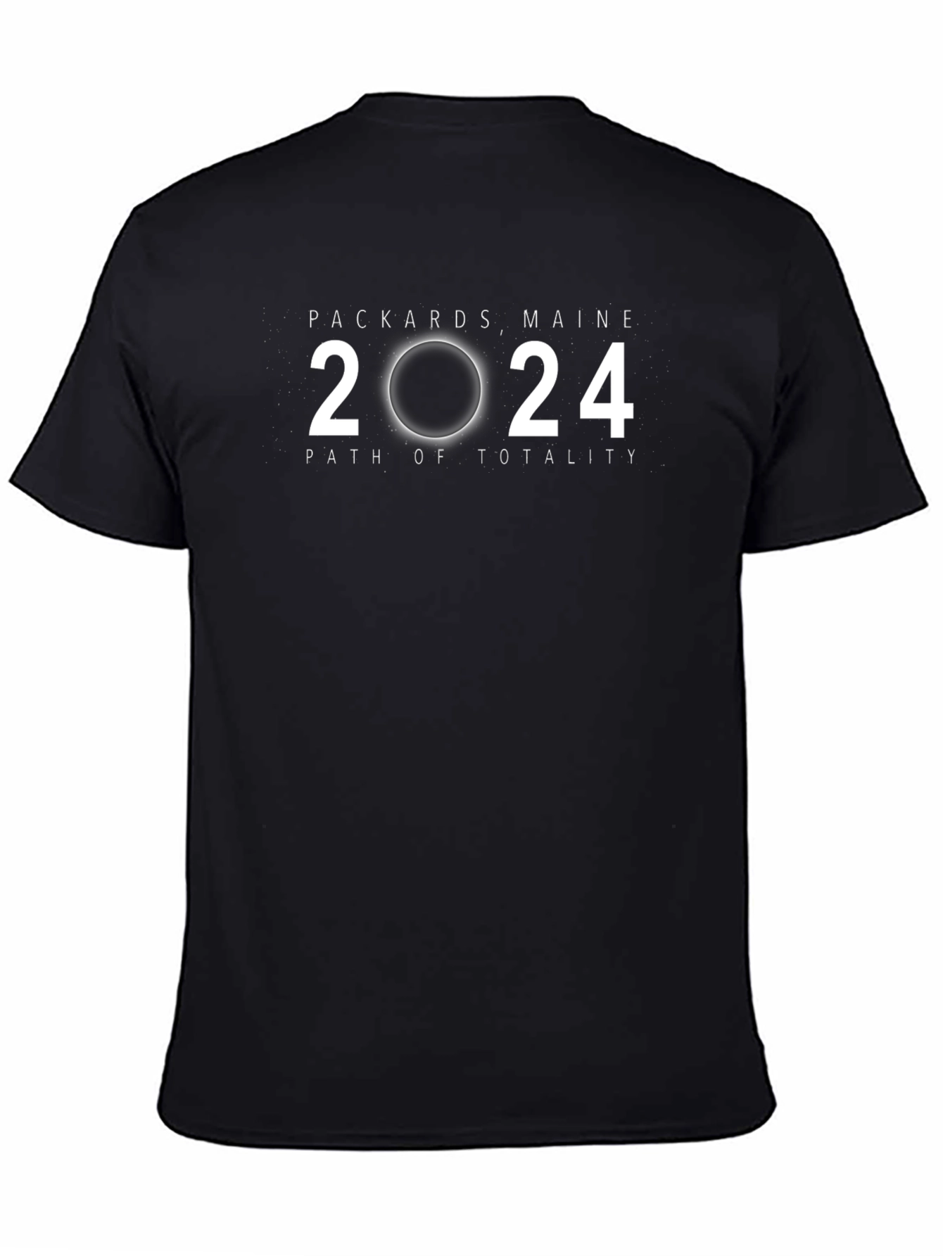 Packards Maine 2024 Path of Totality Black T-Shirt