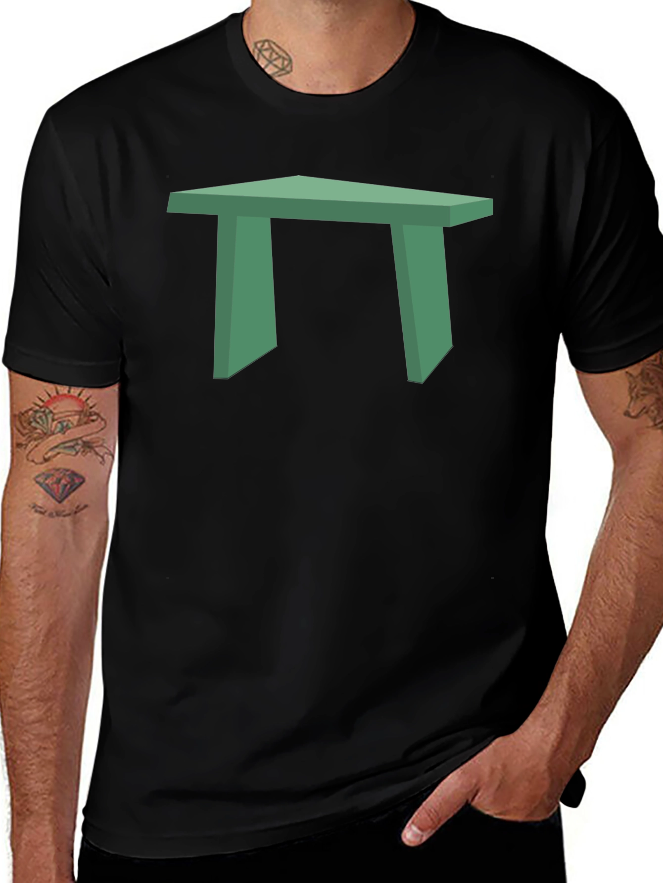 Green Table Graphic T-Shirt