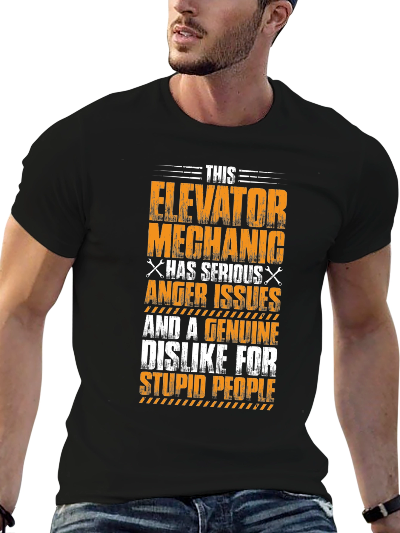 Elevator Mechanic Anger Issues Graphic T-Shirt