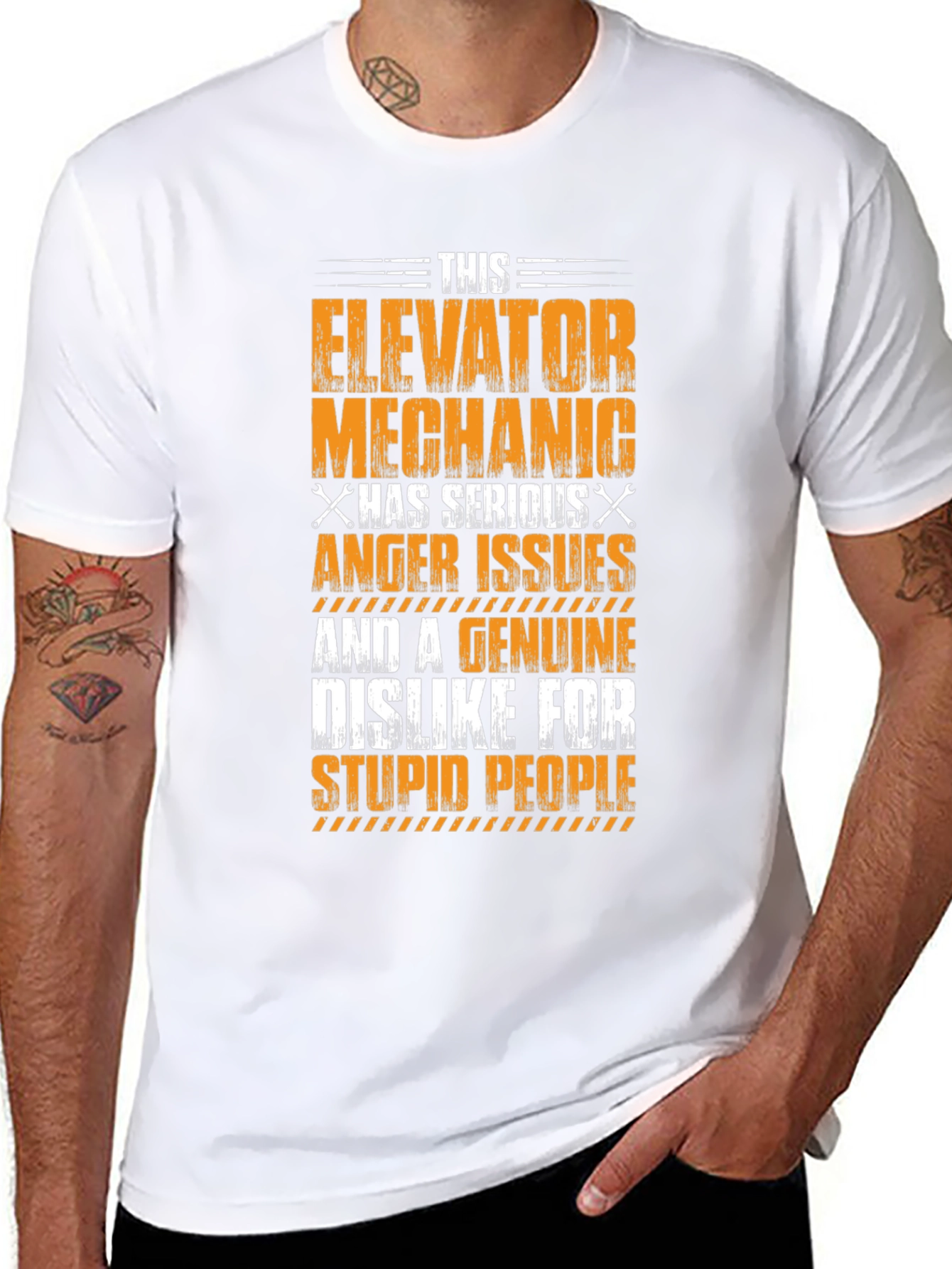 Elevator Mechanic Anger Issues Graphic T-Shirt