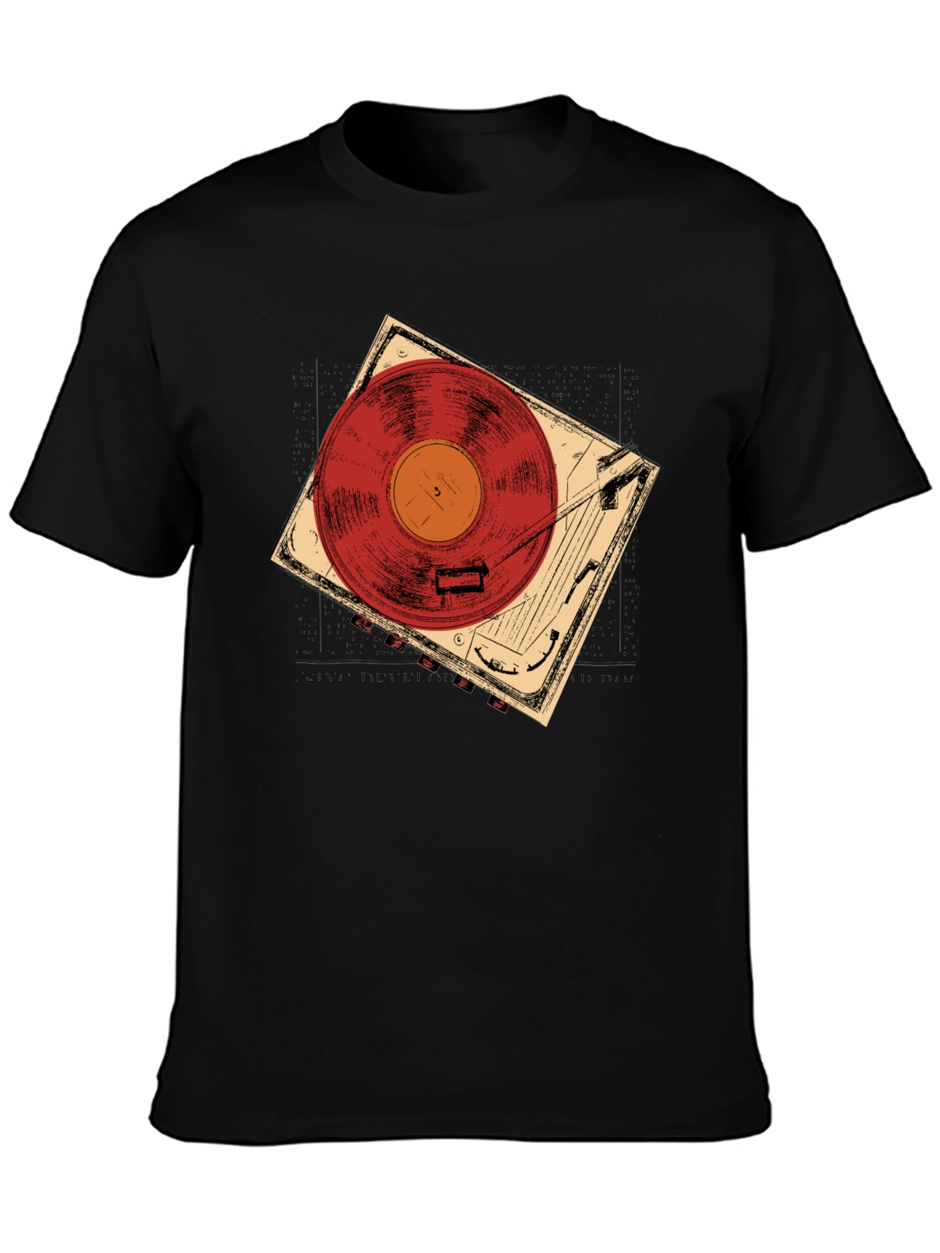 Retro Record Player Graphic Tee