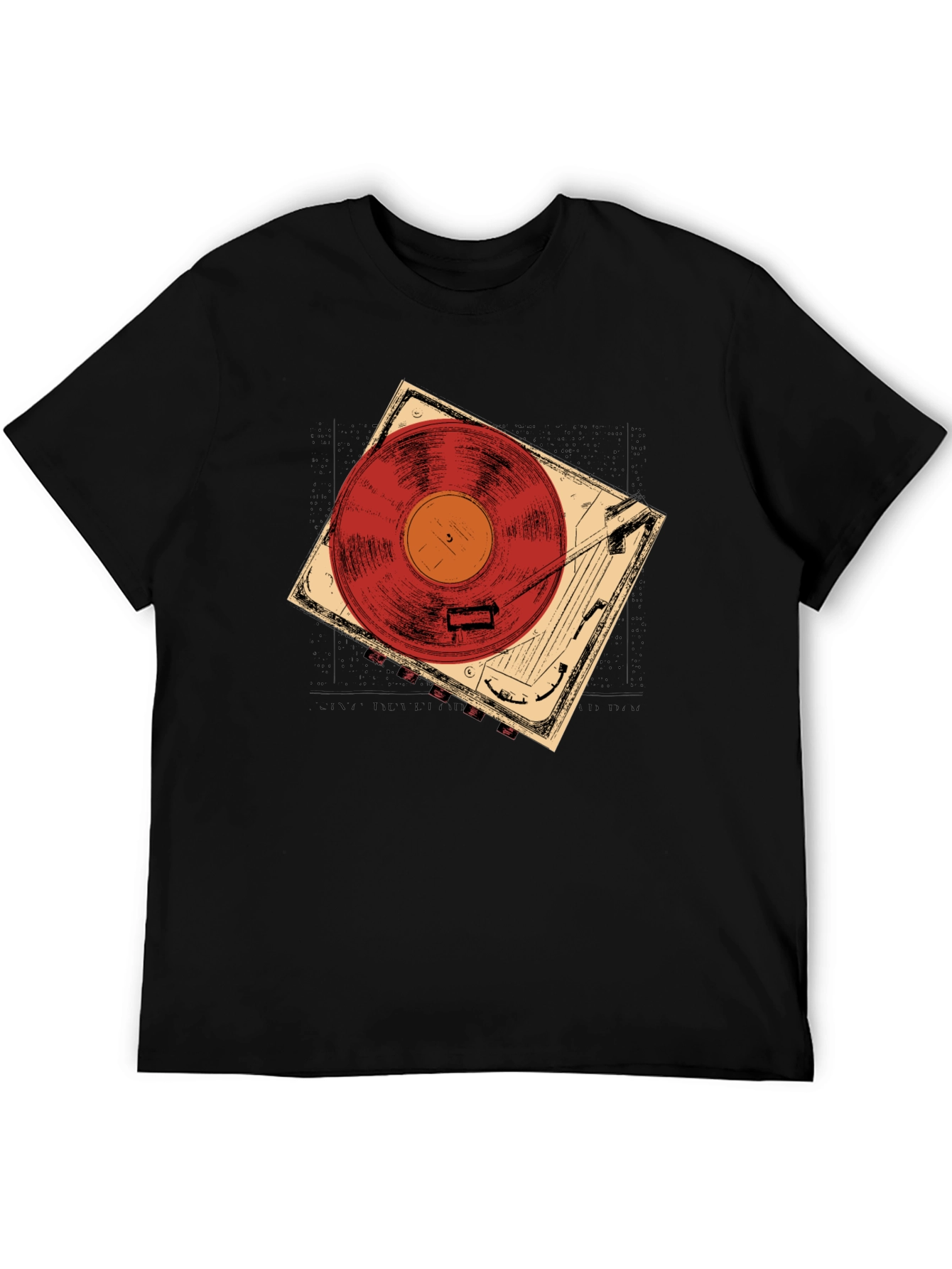 Retro Record Player Graphic Tee