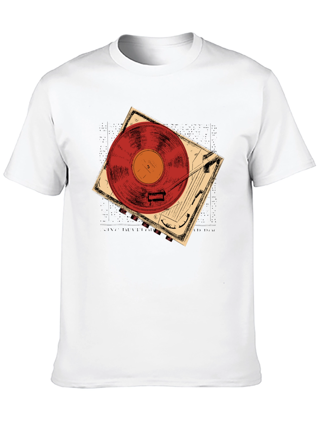 Retro Record Player Graphic Tee