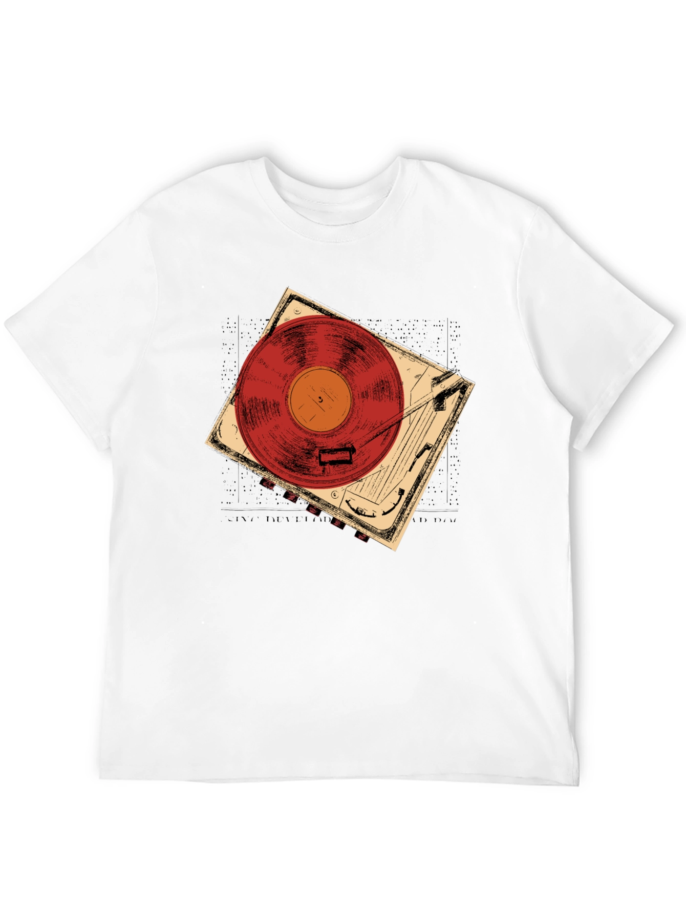 Retro Record Player Graphic Tee