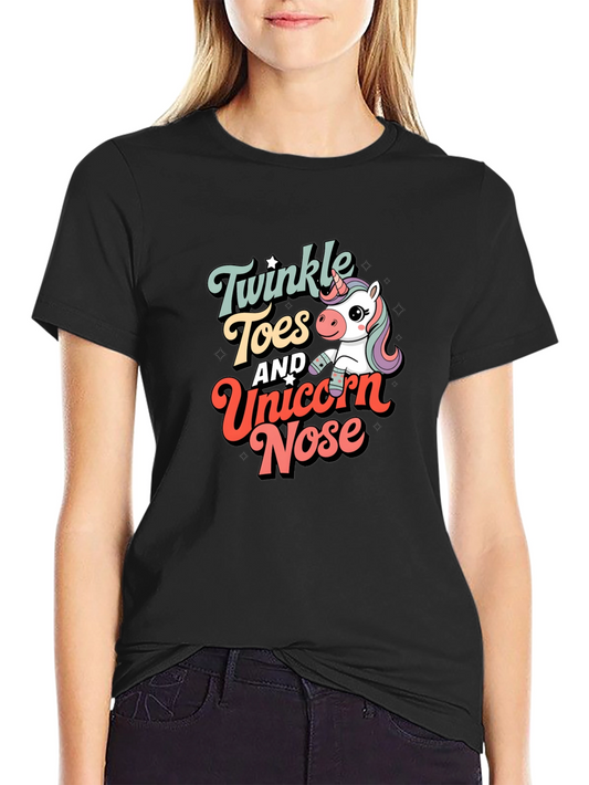 Twinkle Toes and Unicorn Nose Graphic T-Shirt